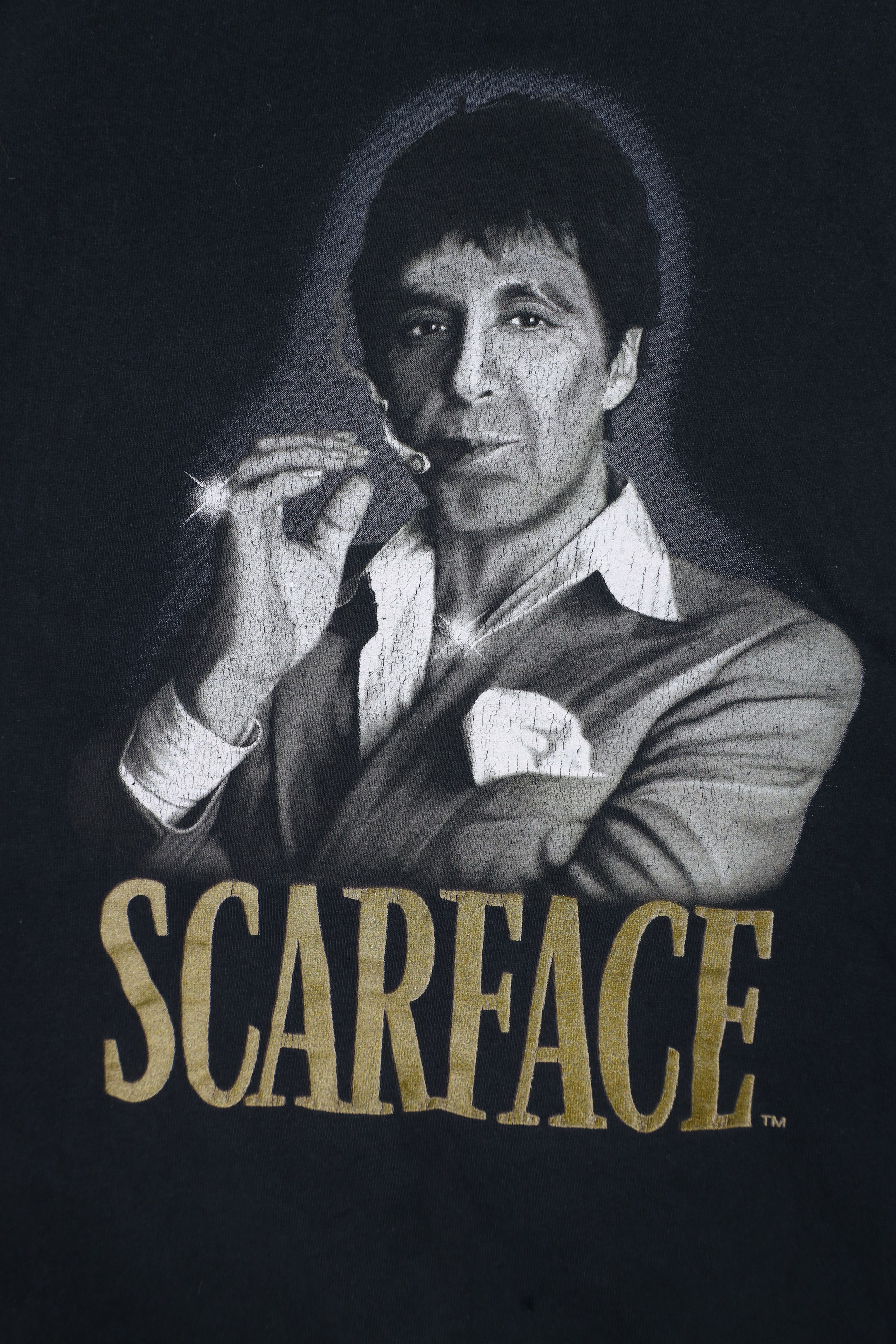 Vintage Vintage Y2K Streetwear Scarface Tony Montana T-Shirt Black Size US XXL / EU 58 / 5 - 4 Thumbnail