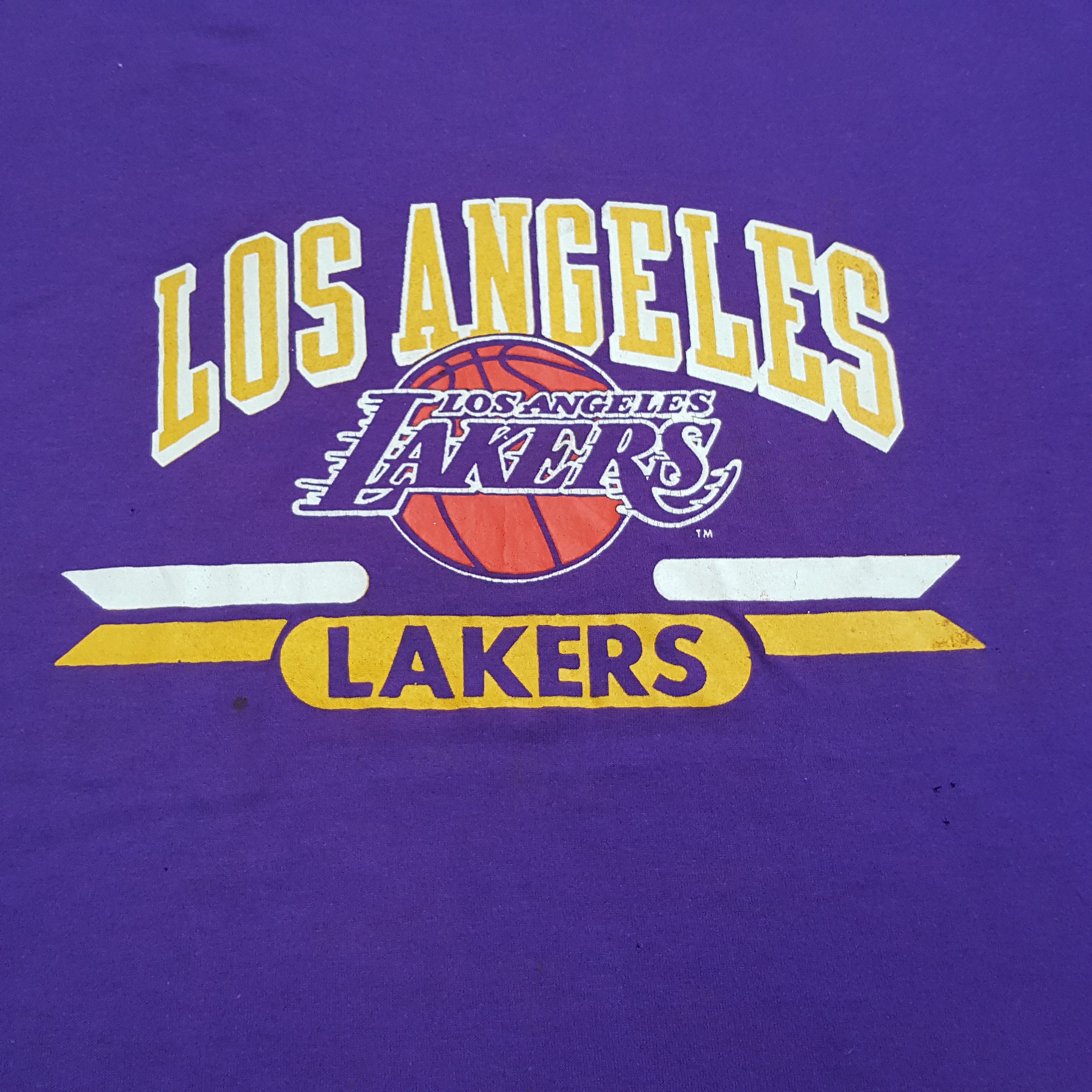 Champion × NBA × Vintage Lakers Los Angeles NBA Professional Basketball Team Tshirt Size US XL / EU 56 / 4 - 2 Thumbnail