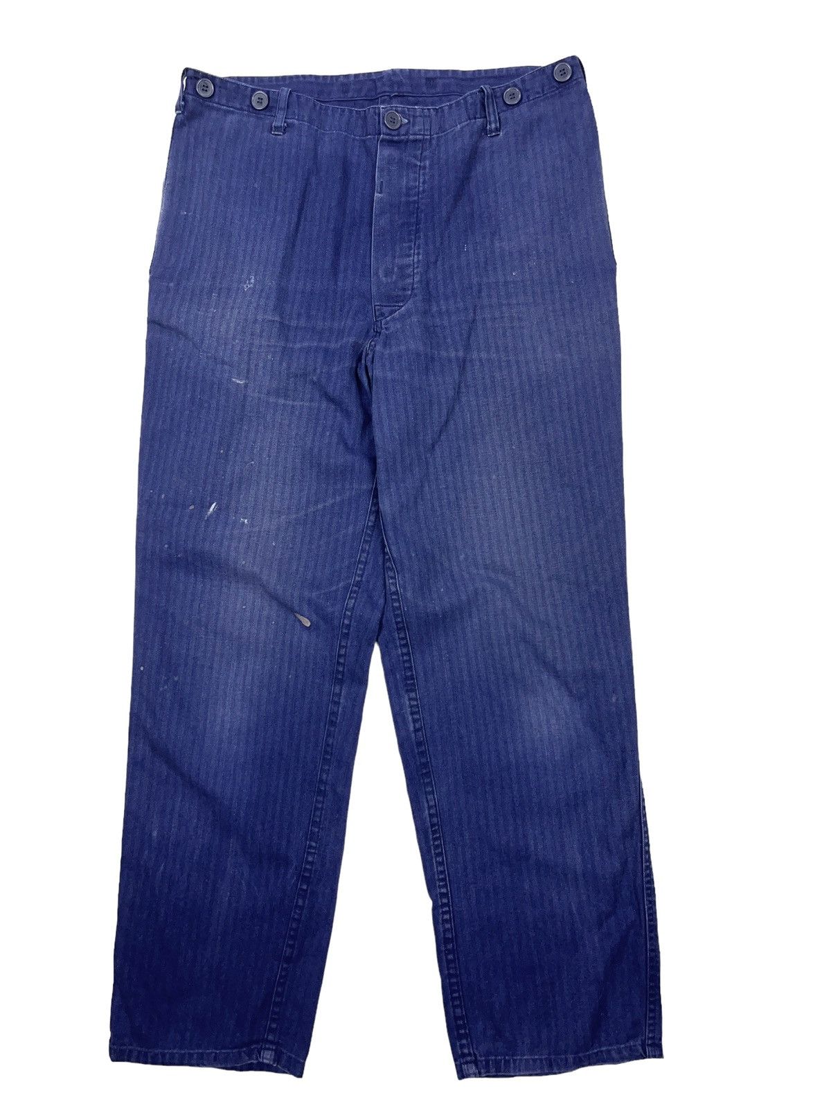 Le Laboureur Vintage 70s Faded Distressed French Sanfor Pants Size US 32 / EU 48 - 1 Thumbnail