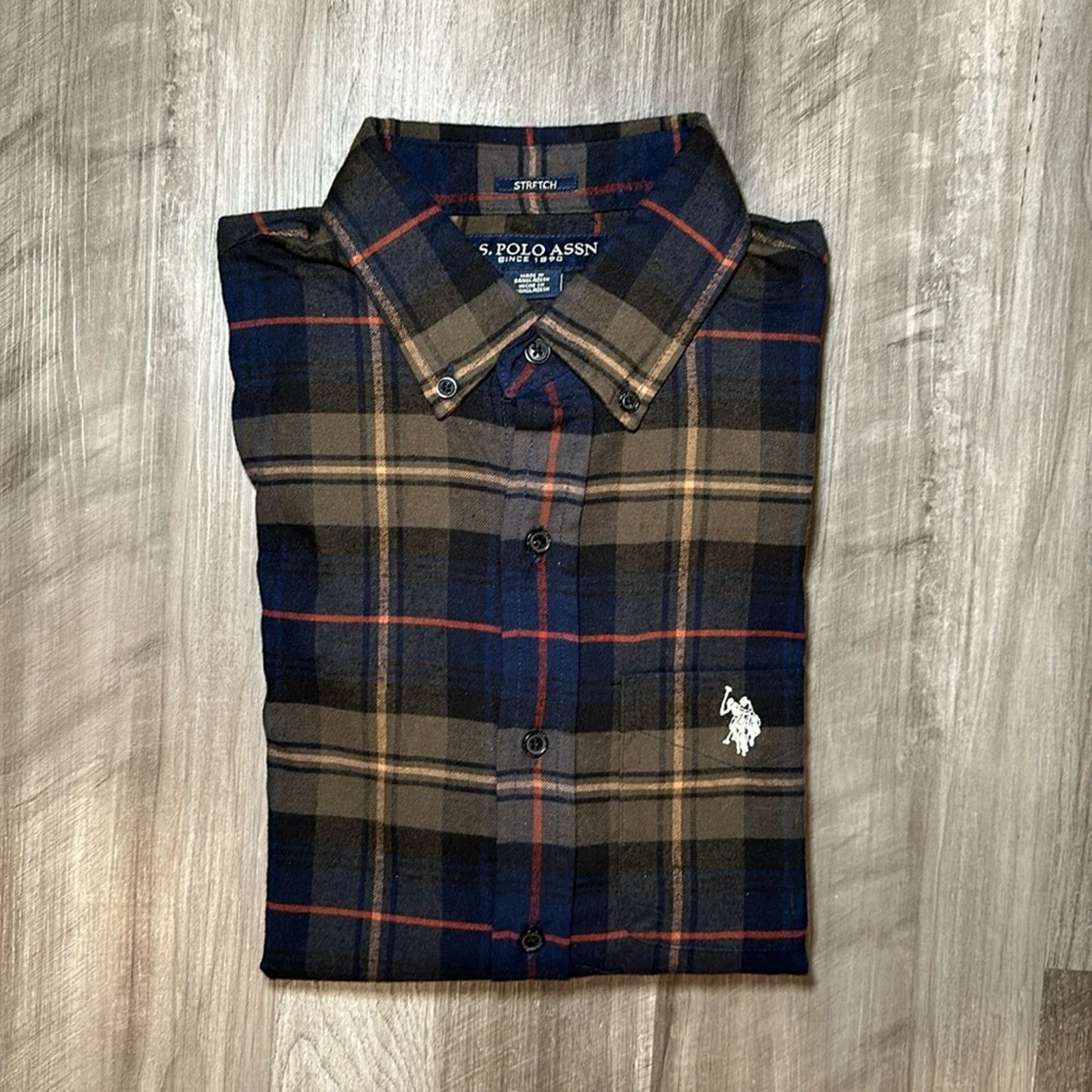 U.S. Polo Assn. U.S. Polo Assn. Stretch Flannel Long Sleeve - Small Size US S / EU 44-46 / 1 - 1 Thumbnail