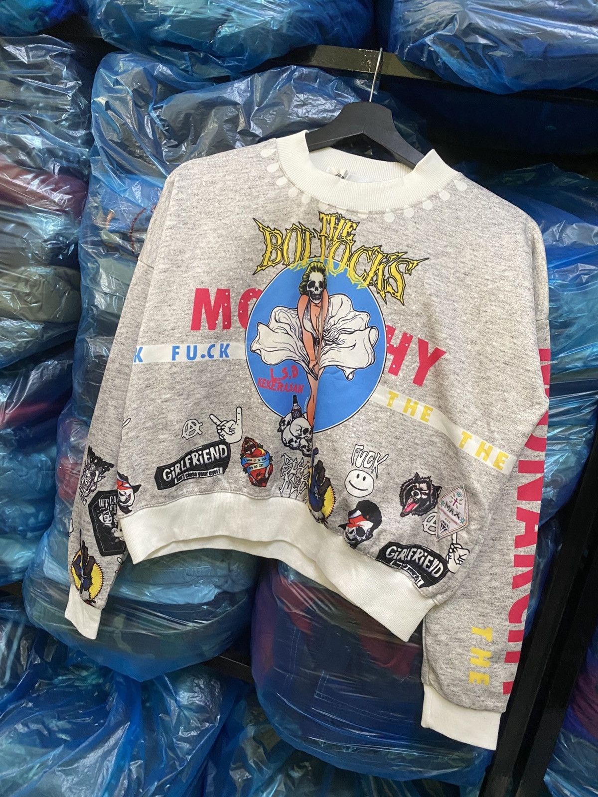 Japanese Brand Bold Graphic Punk-Inspired Sweatshirt by l.m.d.x Size S / US 4 / IT 40 - 2 Thumbnail