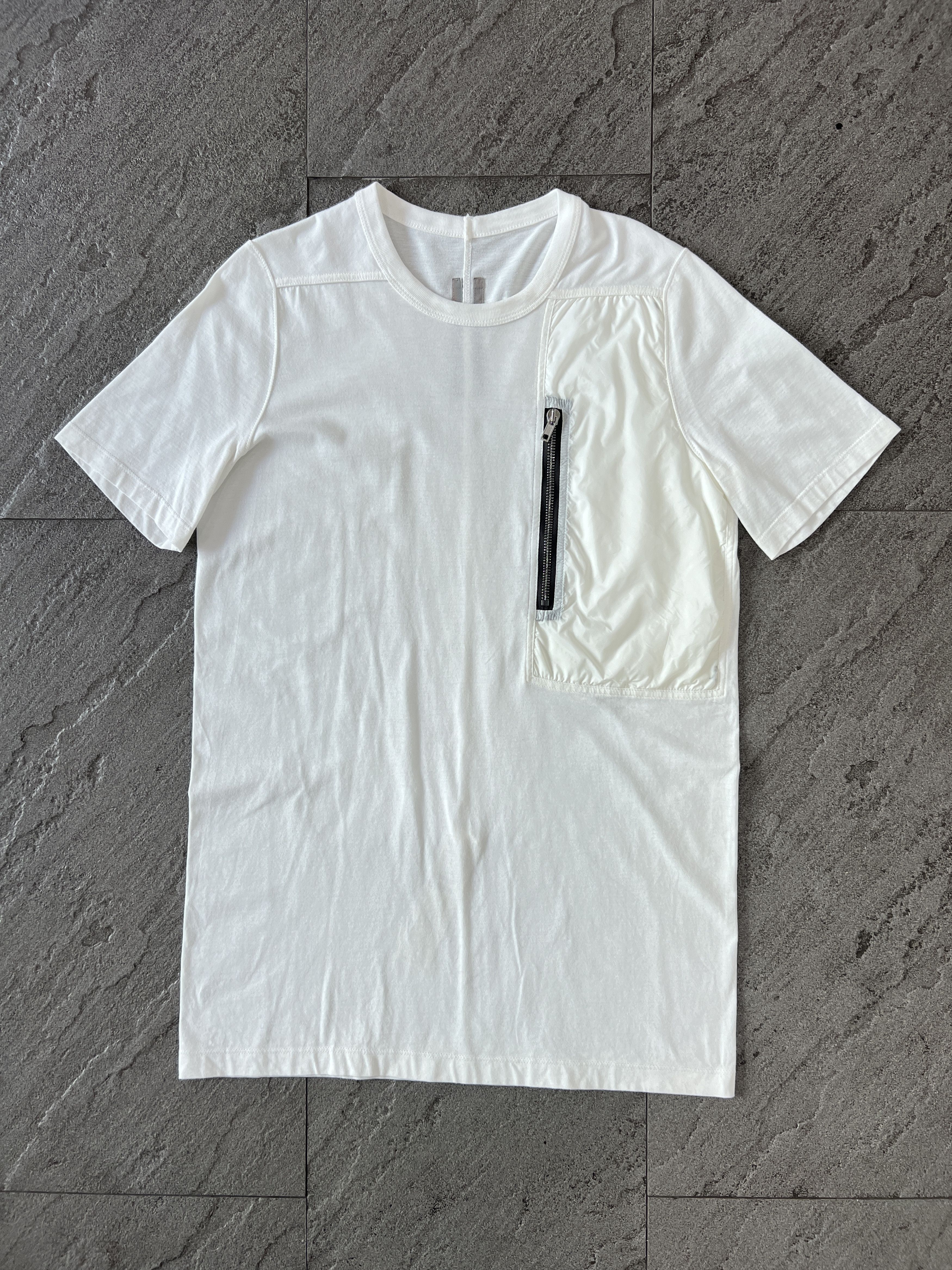 Rick Owens Rick Owens Zip Pocket Tee Milk White Medium Size US M / EU 48-50 / 2 - 1 Thumbnail