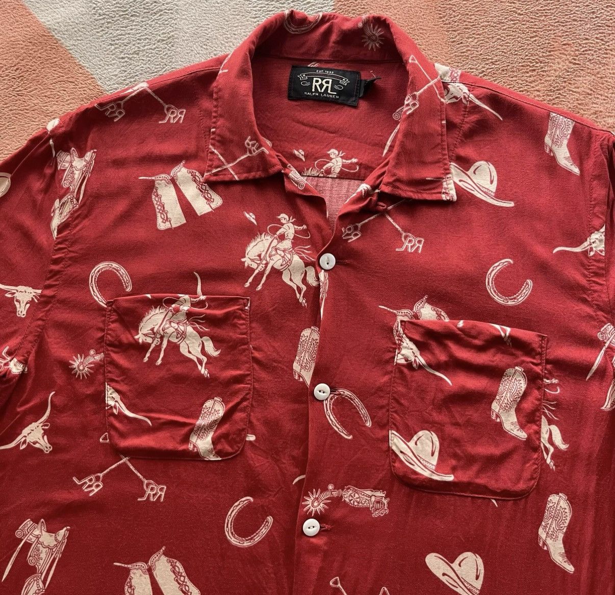 RRL Ralph Lauren RRL Ralph Lauren Double RL Hawaiian Short Sleeve Shirt K22 Size US S / EU 44-46 / 1 - 3 Thumbnail