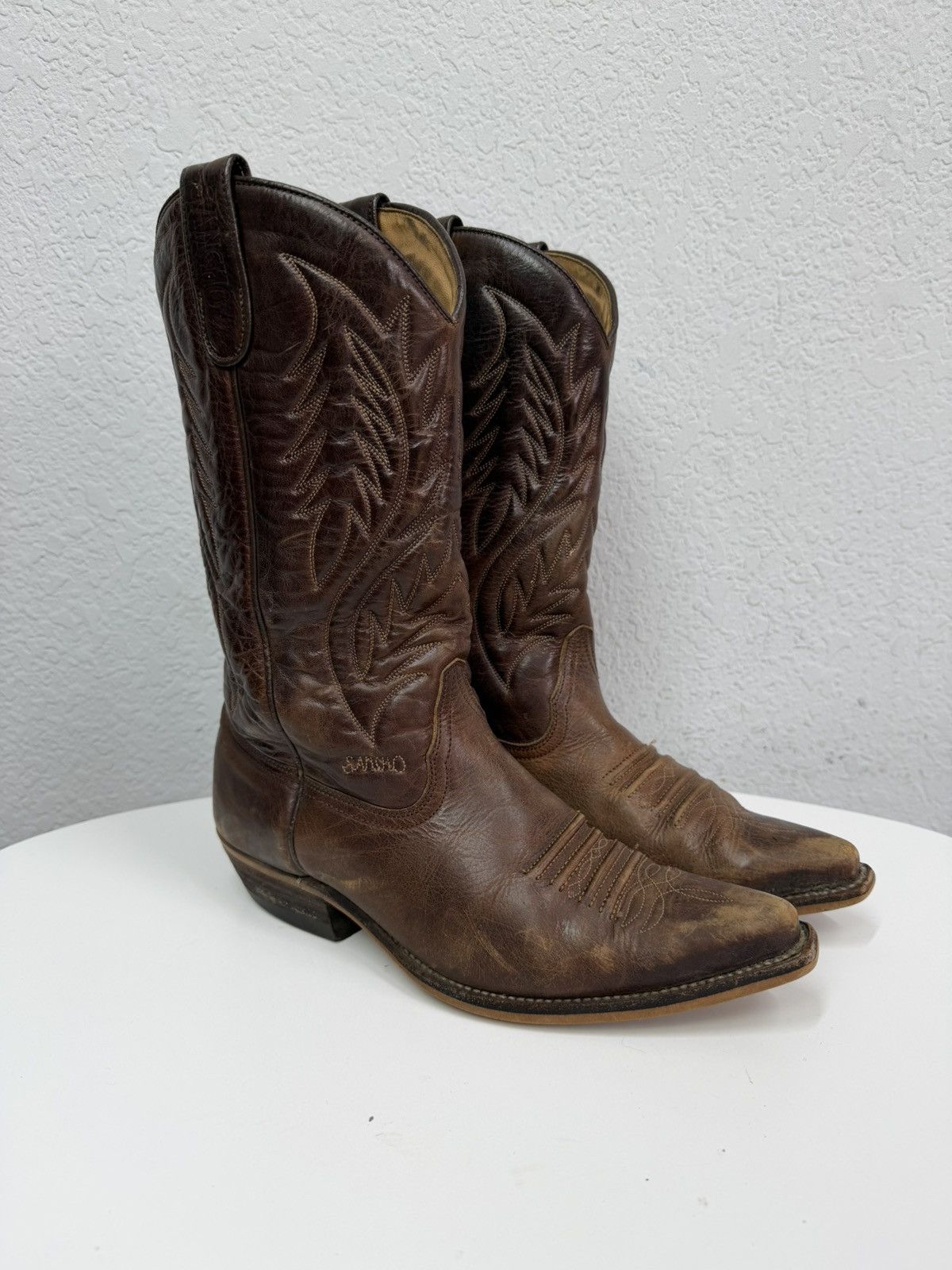 Sancho Boots Vintage AS 98 Guidi Style Cowboy High Leather Biker Boots Size US 7.5 / EU 40-41 - 9 Thumbnail