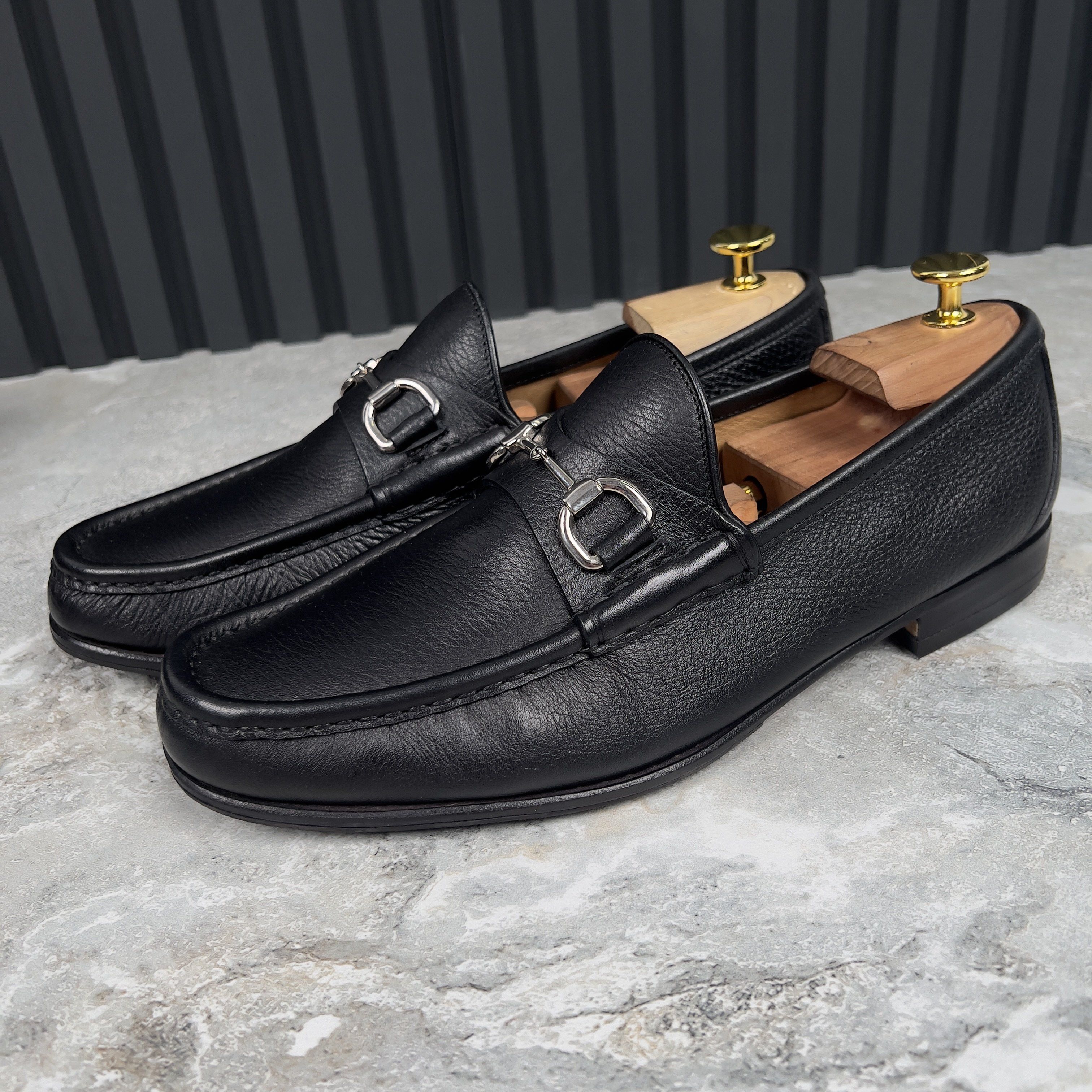 Gucci 1955 Horsebit Loafers Black Grain Leather Size US 8.5 / EU 41-42 - 3 Thumbnail