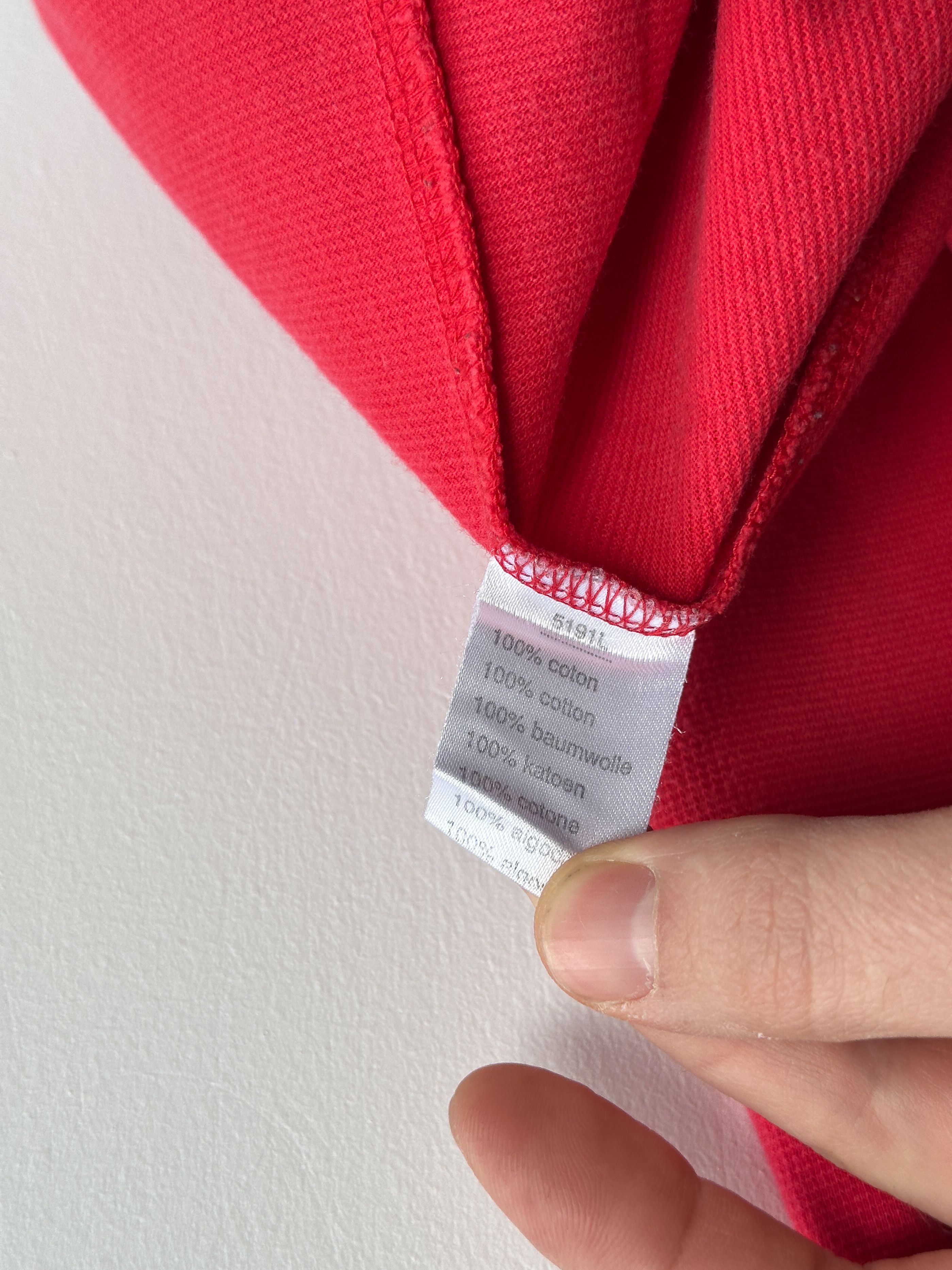 Lacoste Vintage Lacoste Red T Shirt Size US L / EU 52-54 / 3 - 6 Thumbnail