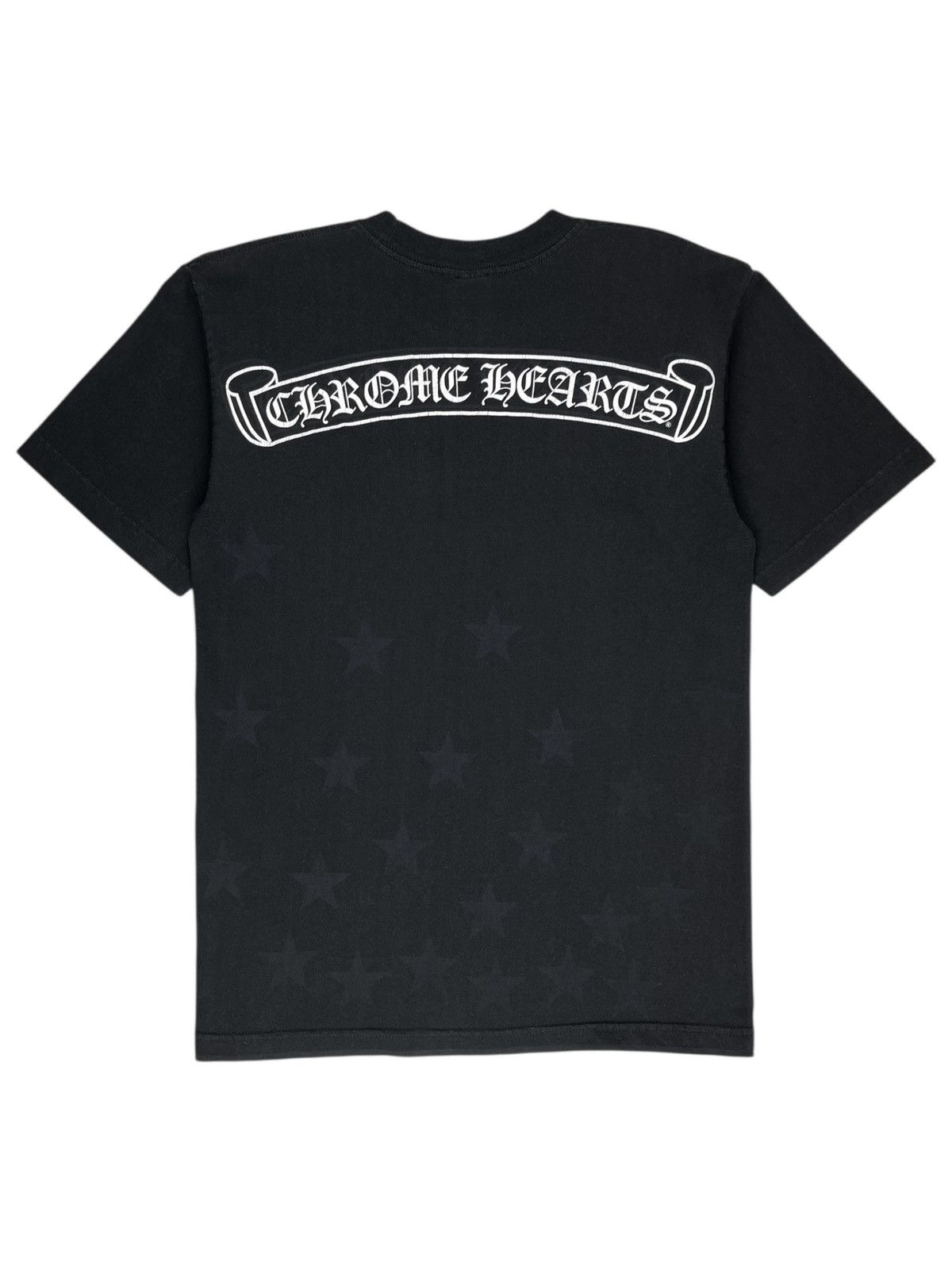 Chrome Hearts Chrome Hearts Vintage Star Scroll Logo Faded Pocket Tshirt Size US M / EU 48-50 / 2 - 2 Thumbnail