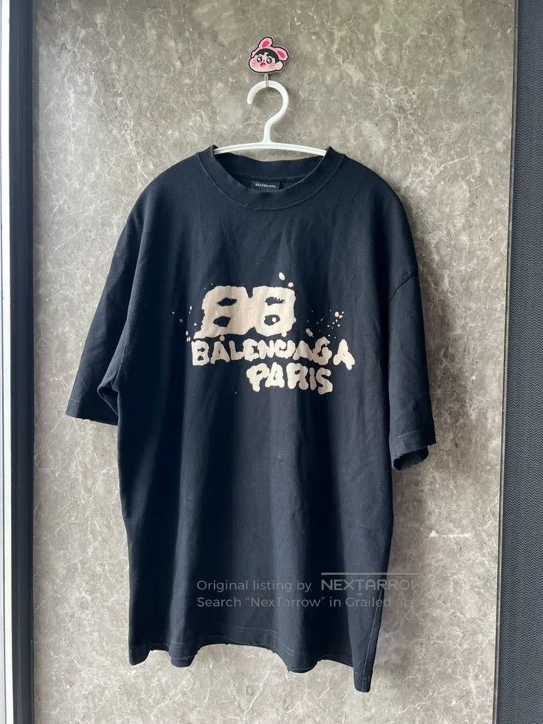 Balenciaga Balenciaga Splatter Short Sleeve T-Shirt, Size XS Size US XS / EU 42 / 0 - 1 Thumbnail