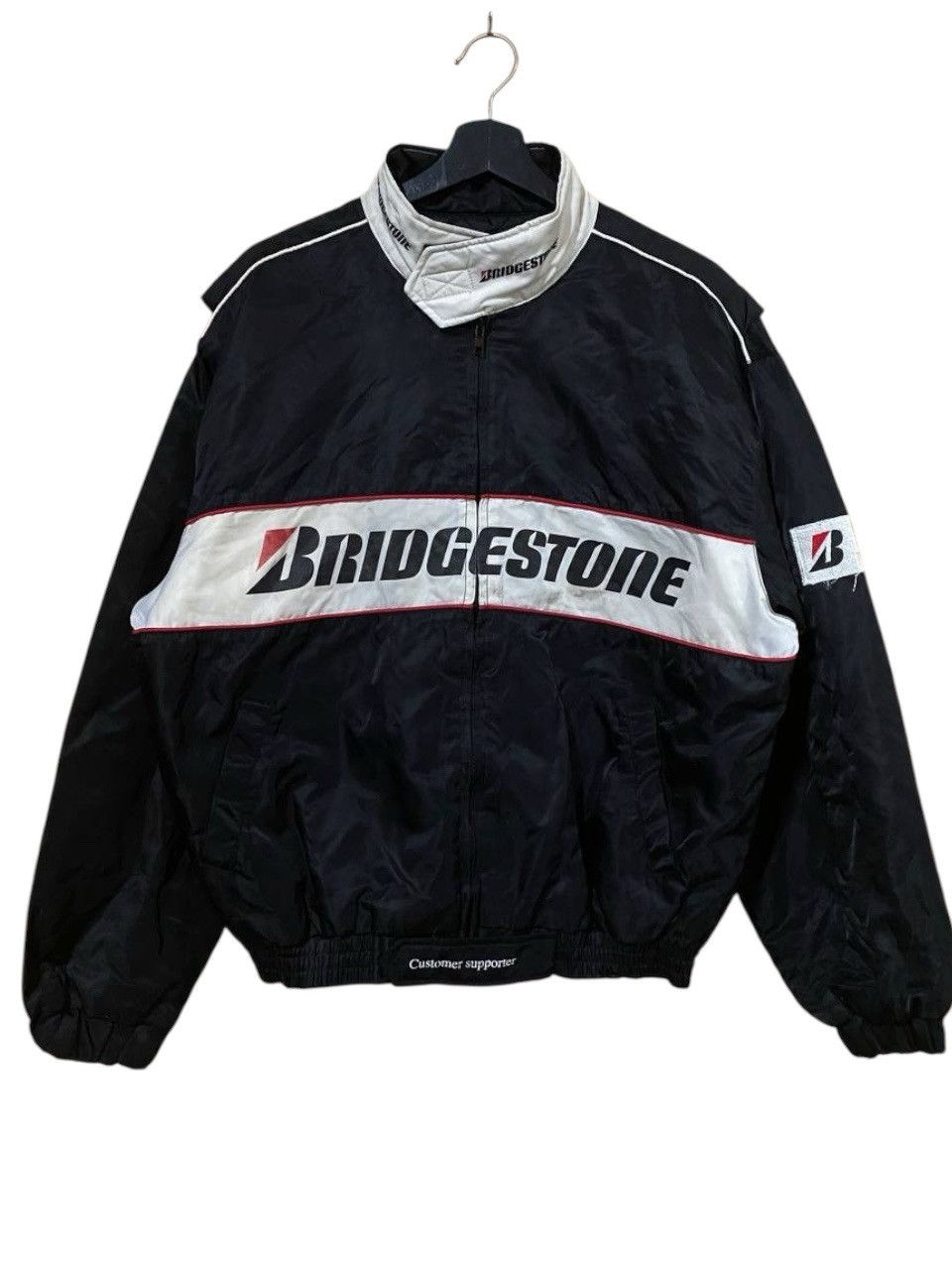 Vintage Vintage 90s Bridgestone Racing Bomber Jacket Size US L / EU 52-54 / 3 - 1 Thumbnail