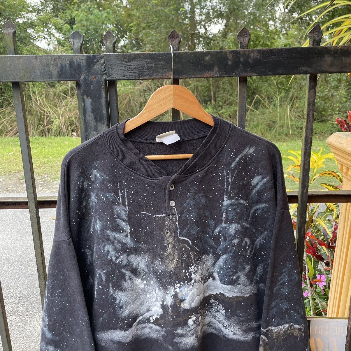 Habitat × Vintage 🔥Vintage 90s Habitat The Lone Wolf Big Logo Sweatshirts Size US XL / EU 56 / 4 - 5 Thumbnail