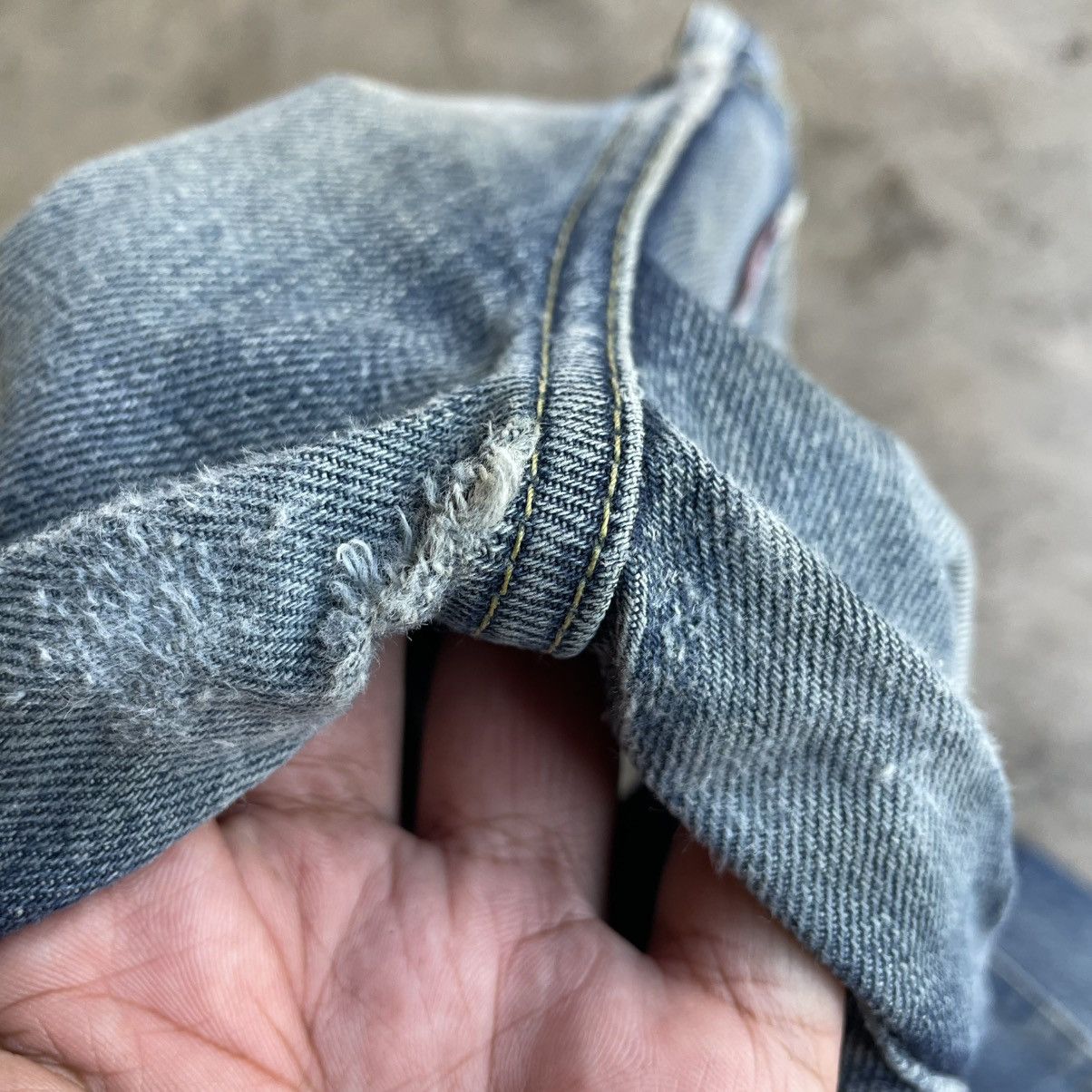 MOUSSY 🔥Vintage Moussy Stoned Washed Ripped Distress Flare Jeans Size 31" - 11 Thumbnail