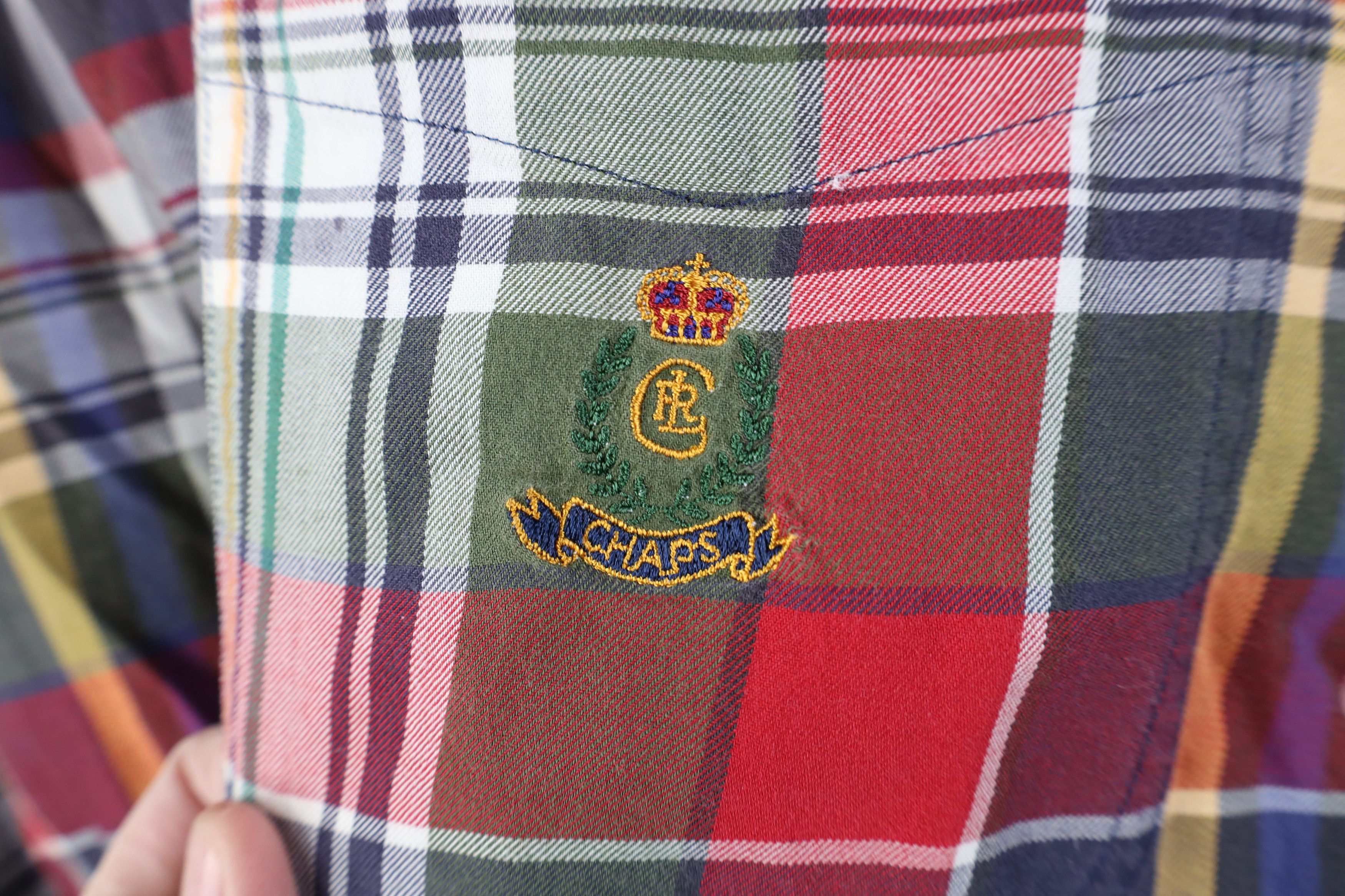 Ralph Lauren Vintage 90s Chaps Ralph Lauren Crest Button Down Shirt Size US XL / EU 56 / 4 - 4 Thumbnail
