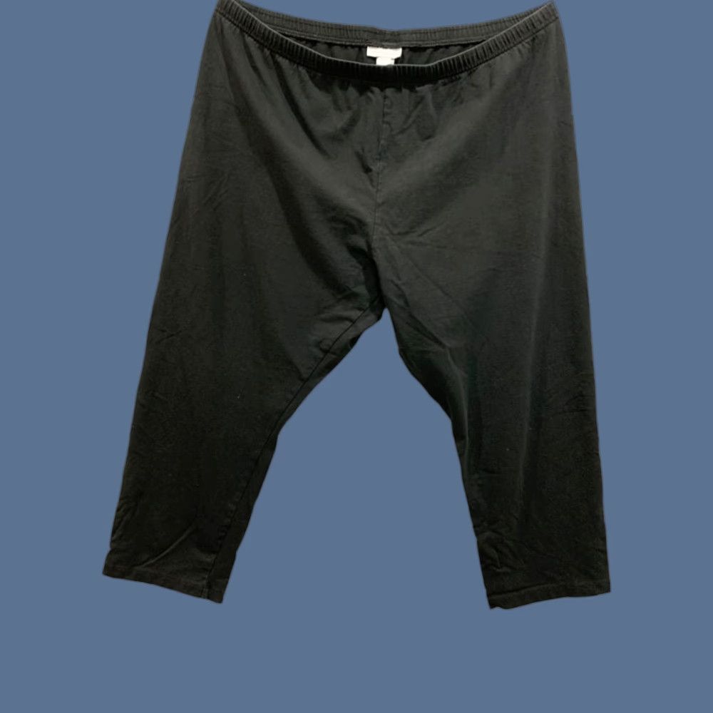 J.Jill Womens XL Soft Knit Capri Leggings Pull On Black
