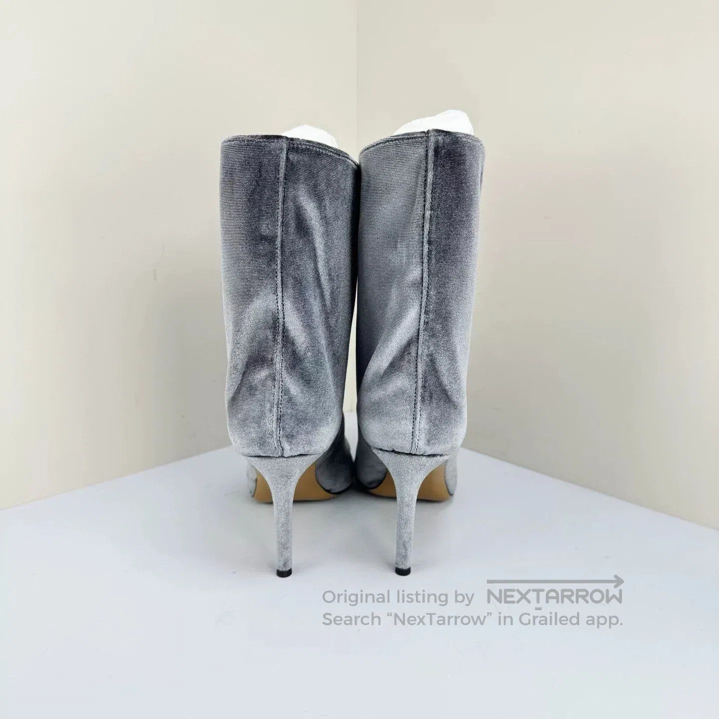 Alexandre Vauthier Alexandre Vauthier Gray Velvet High Heels. Size US 6 / IT 36 - 3 Thumbnail