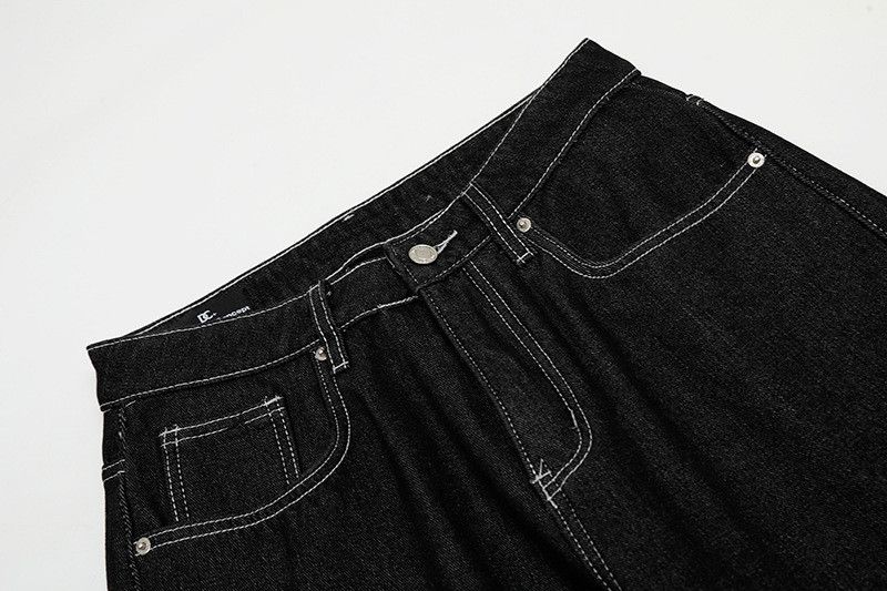 Jean Men's American-Style Loose-Fit Black Retro Wide-Leg Jeans Size US 32 / EU 48 - 3 Thumbnail