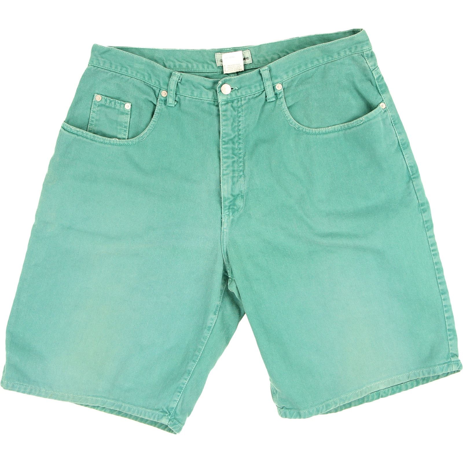 Vintage Guess Vintage Teal Denim Shorts High Waist Size US 36 / EU 52 - 1 Thumbnail