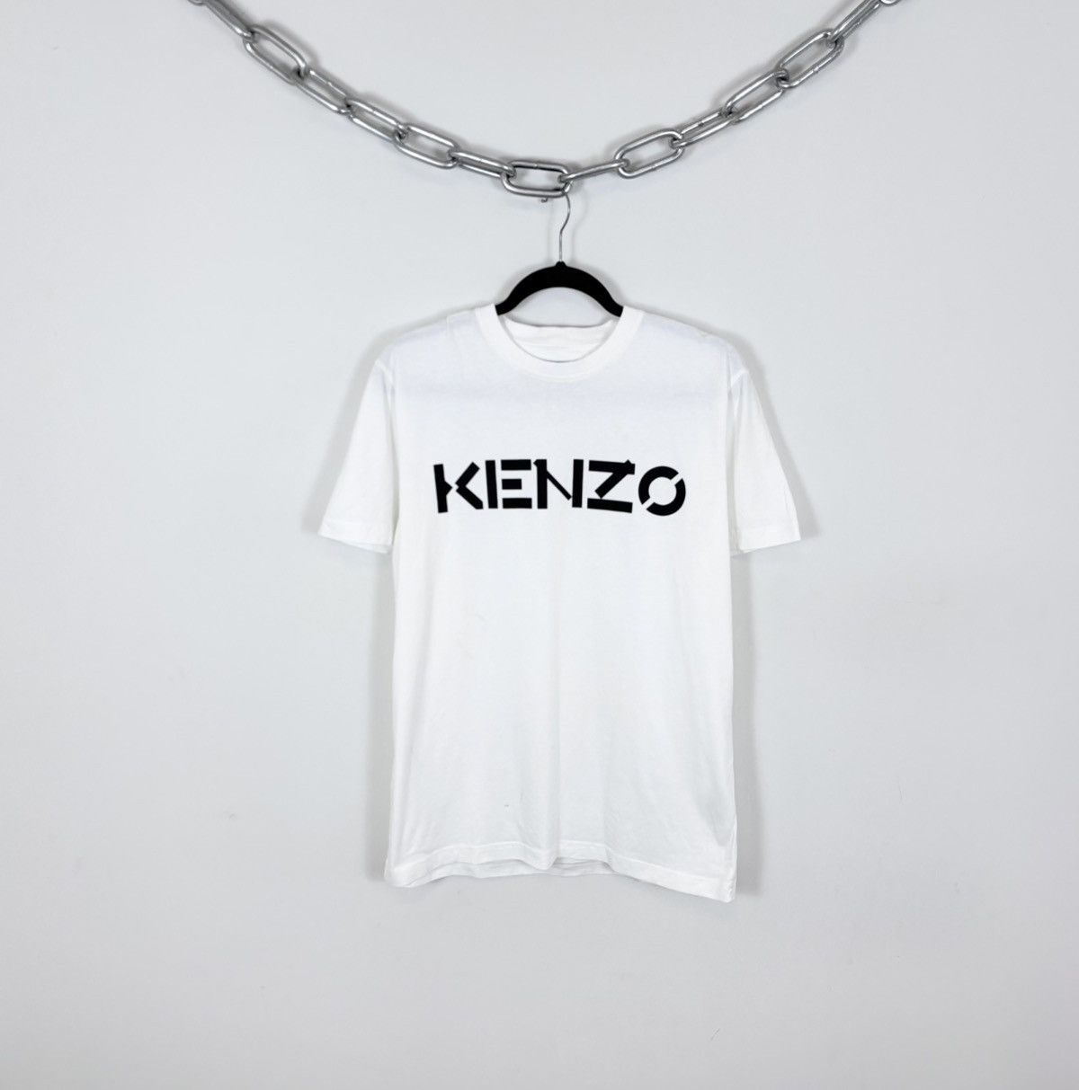 Kenzo Kenzo Paris Men’s Big Graphic Digital Logo White T-Shirt Tee Size US L / EU 52-54 / 3 - 1 Thumbnail