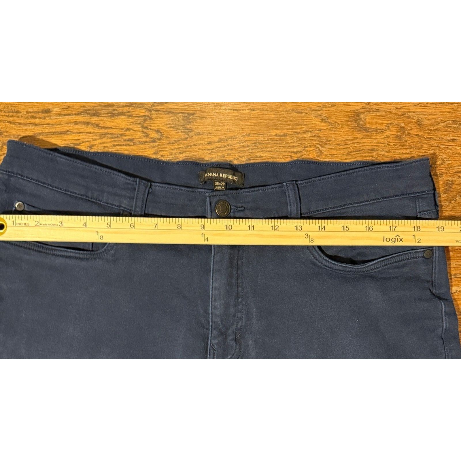 Banana Republic Banana Republic 38x29 Navy Jeans Style Pants Slim Straight Size US 38 / EU 54 - 7 Thumbnail