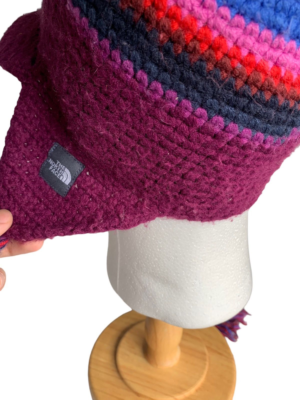 Japanese Brand × The North Face The North Face Multicolour Earflap Crochet knit Beanie Hats Size ONE SIZE - 9 Thumbnail