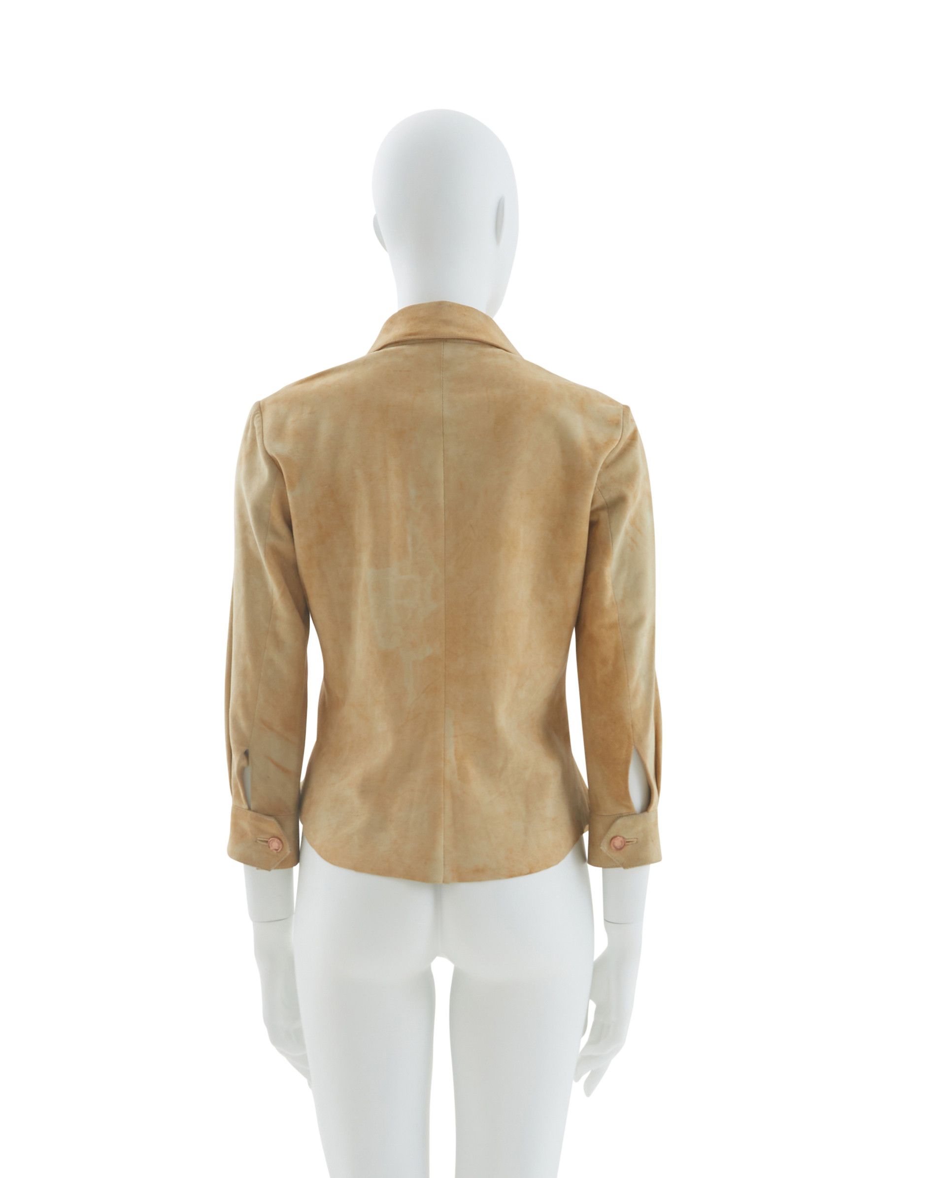 Roberto Cavalli F/W 1999 Tan suede top Size S / US 4 / IT 40 - 3 Thumbnail