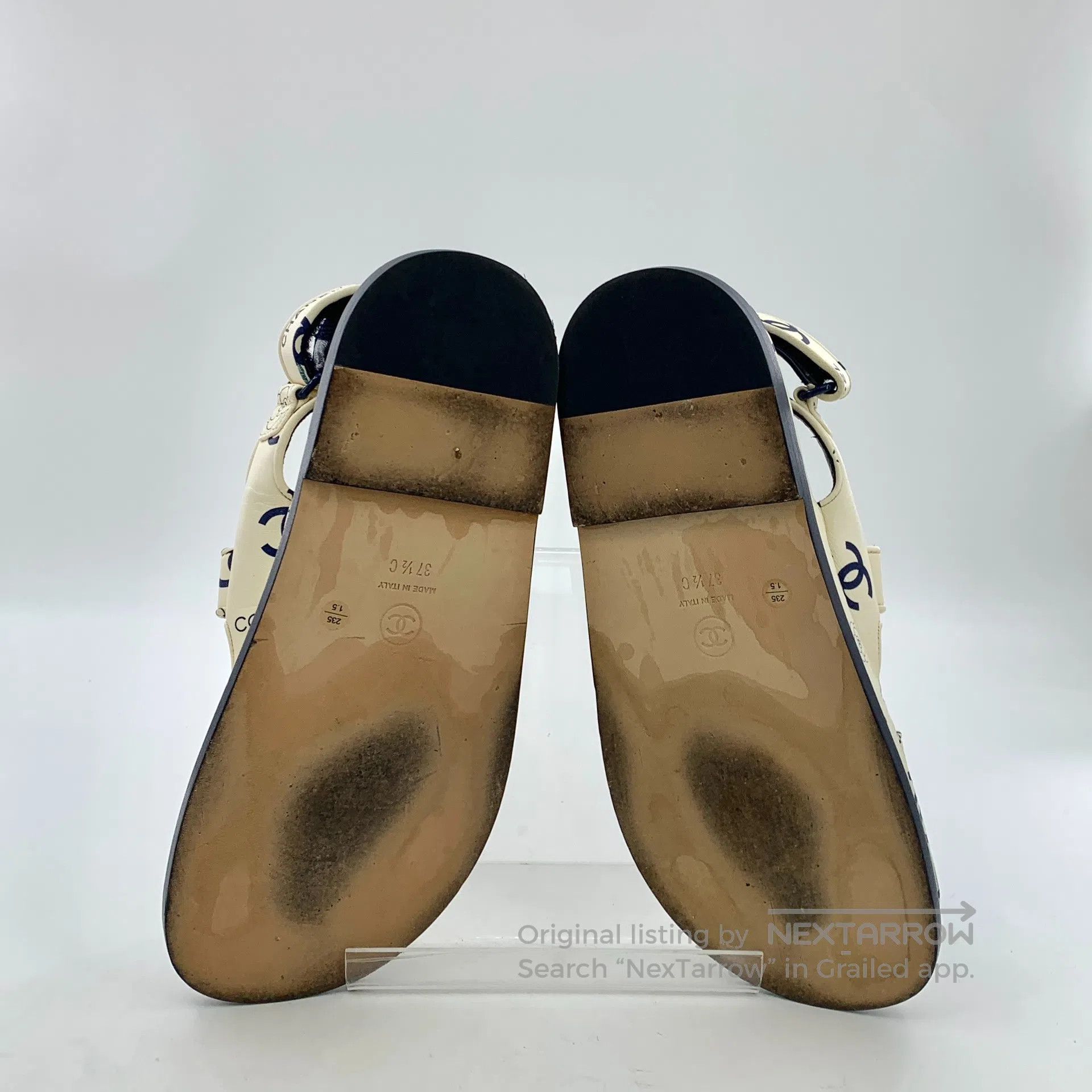 Chanel Chanel Beige camellia double C print casual Velcro flat sa Size US 7 / IT 37 - 5 Thumbnail