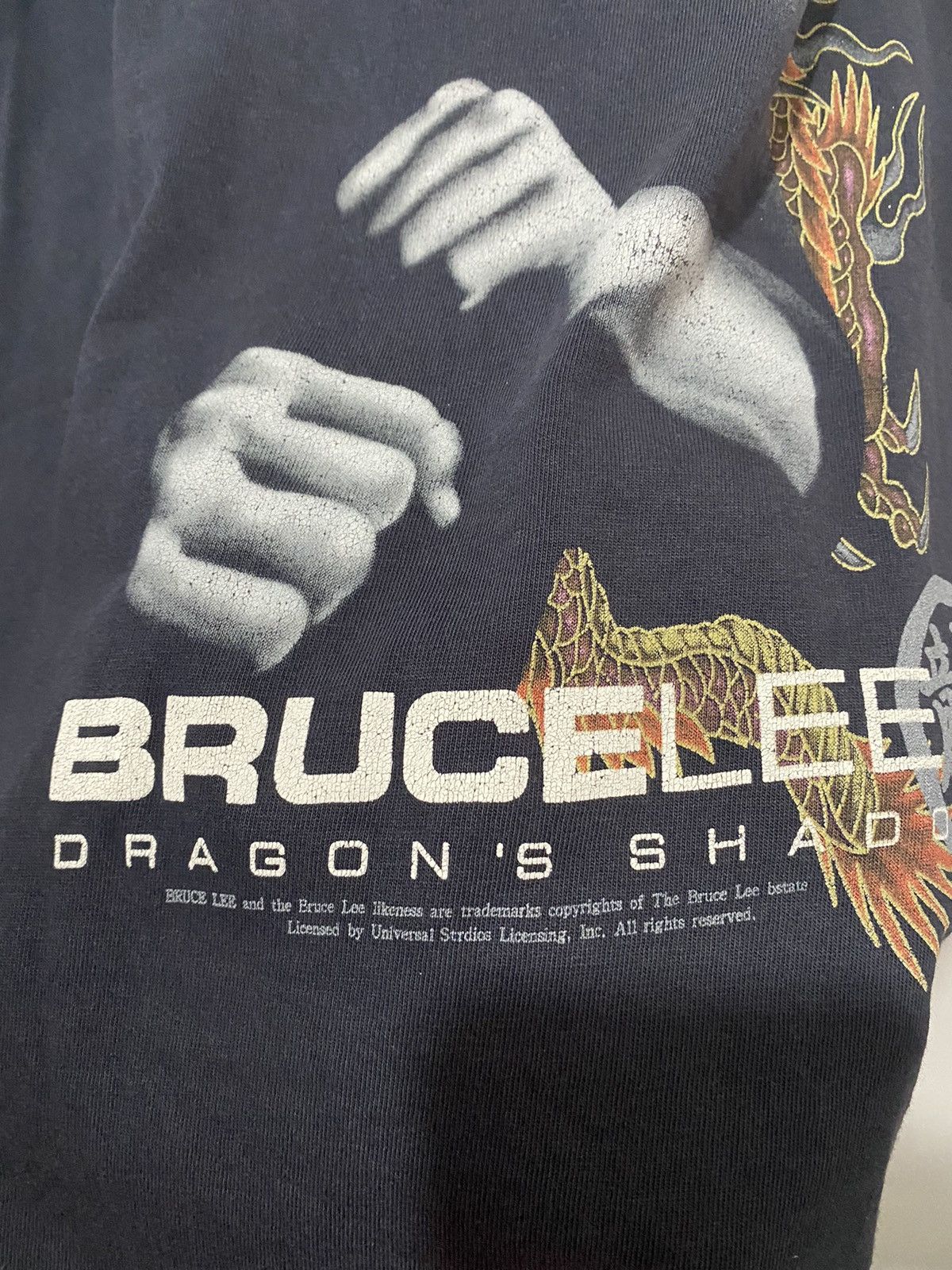 Vintage ✅ VINTAGE BRUCE LEE Dragon's Shadow rare design tee shirt Size US M / EU 48-50 / 2 - 6 Thumbnail