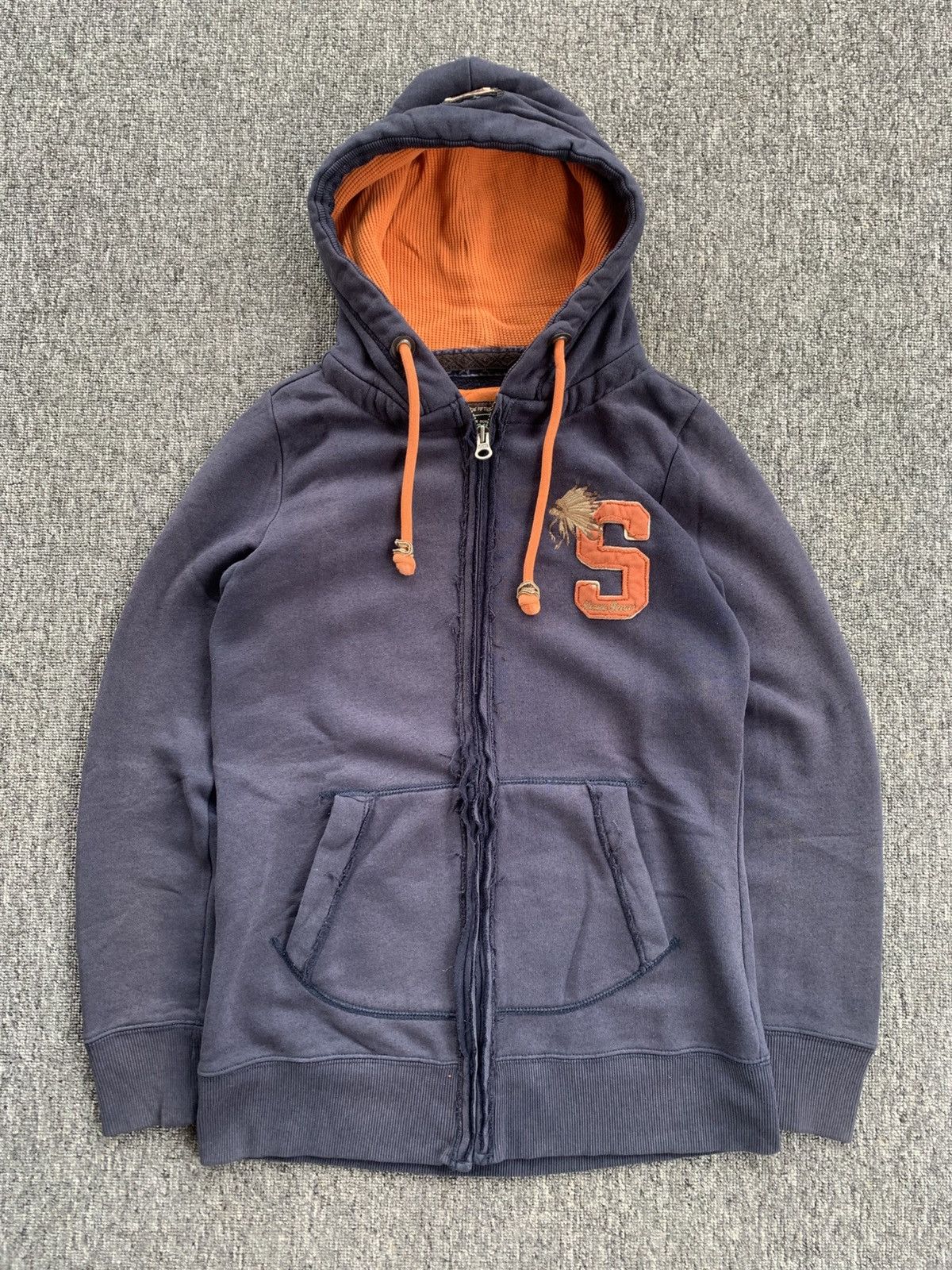 Japanese Brand Japanese Shane Sick Sunfaded Distressed Vintage Zip Hoodie Size US S / EU 44-46 / 1 - 6 Thumbnail