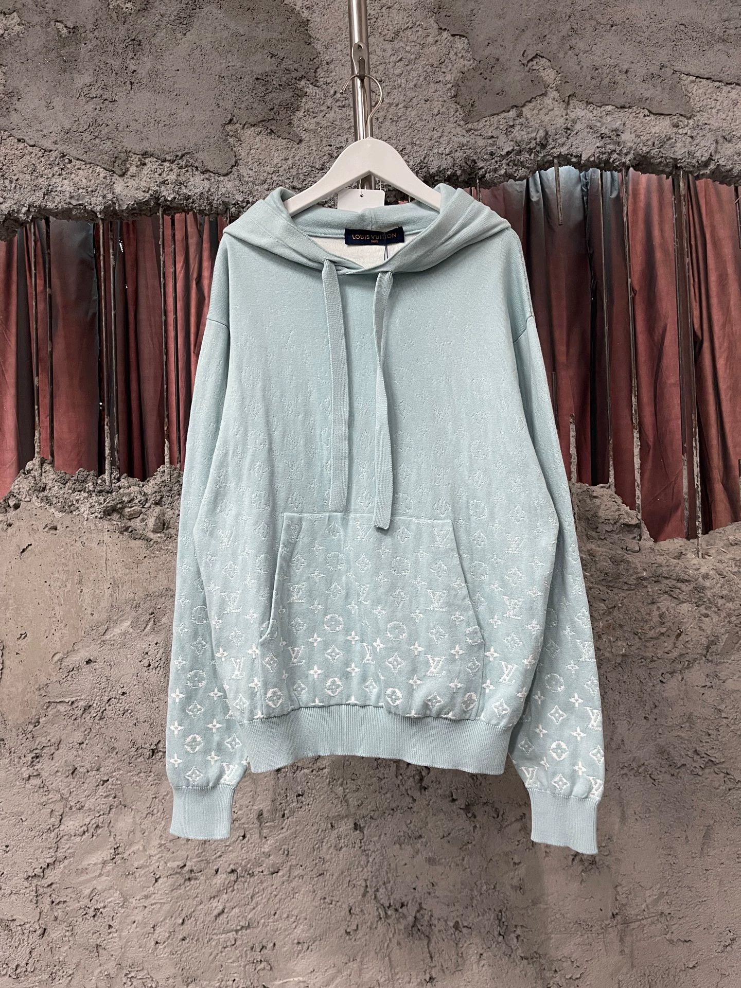 lv wool gradient hoodie xs