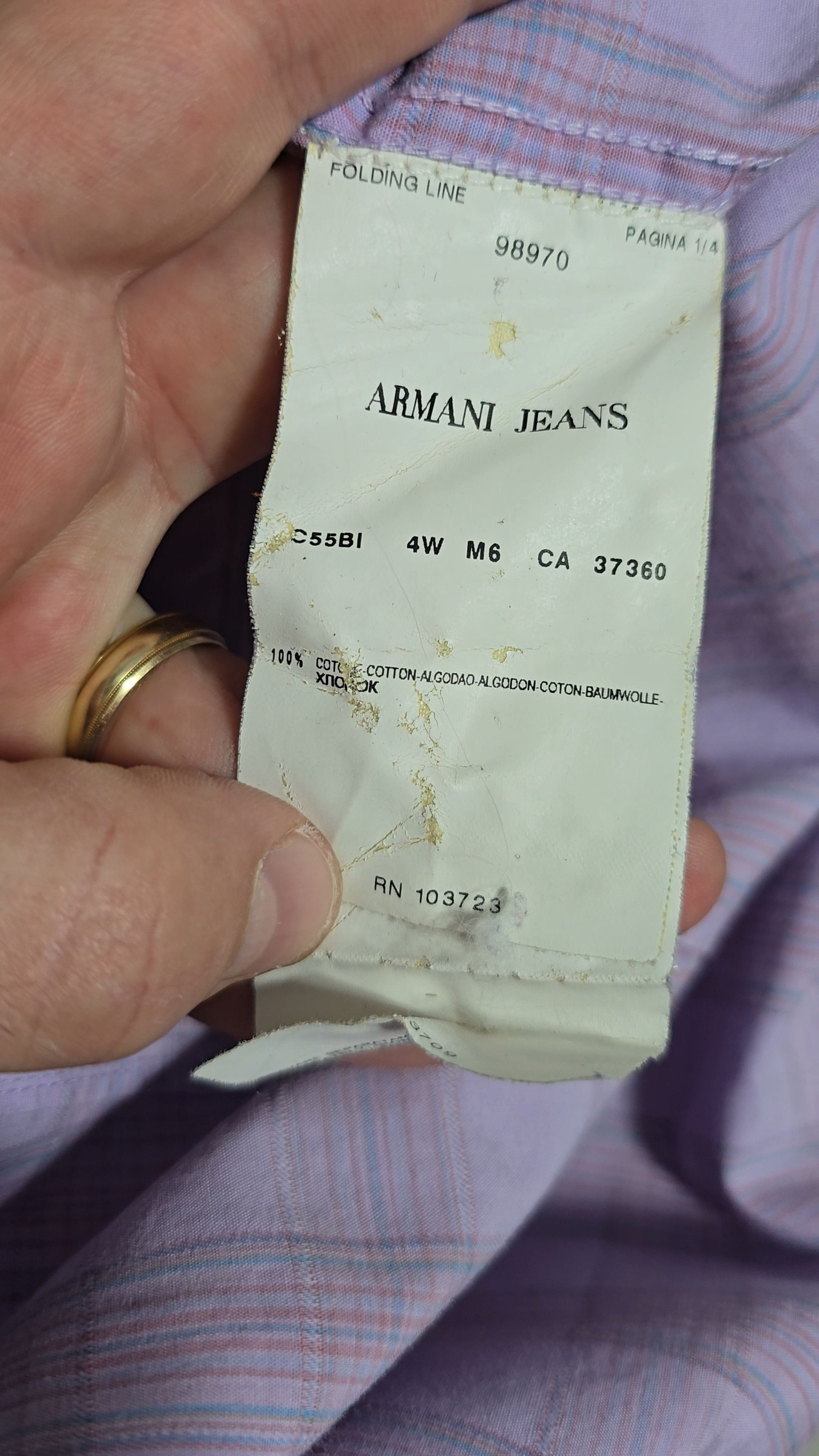 Giorgio Armani ARMANI JEANS shirt VINTAGE men size Small Size US S / EU 44-46 / 1 - 9 Thumbnail