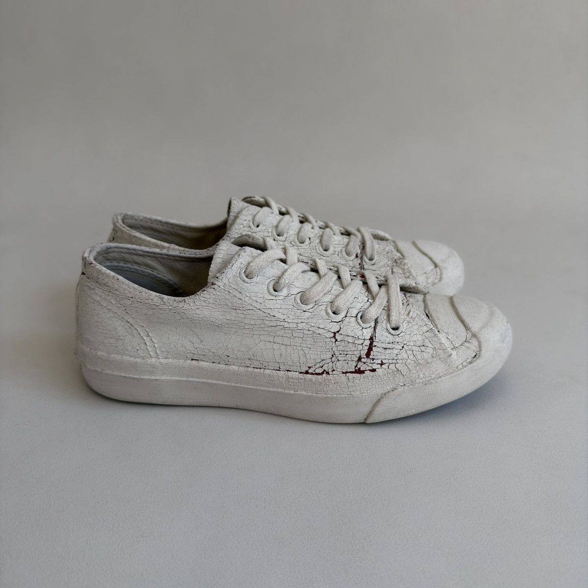 Converse × Maison Margiela S/S 14 White Painted Converse Sneakers Size US 7.5 / IT 37.5 - 11 Thumbnail