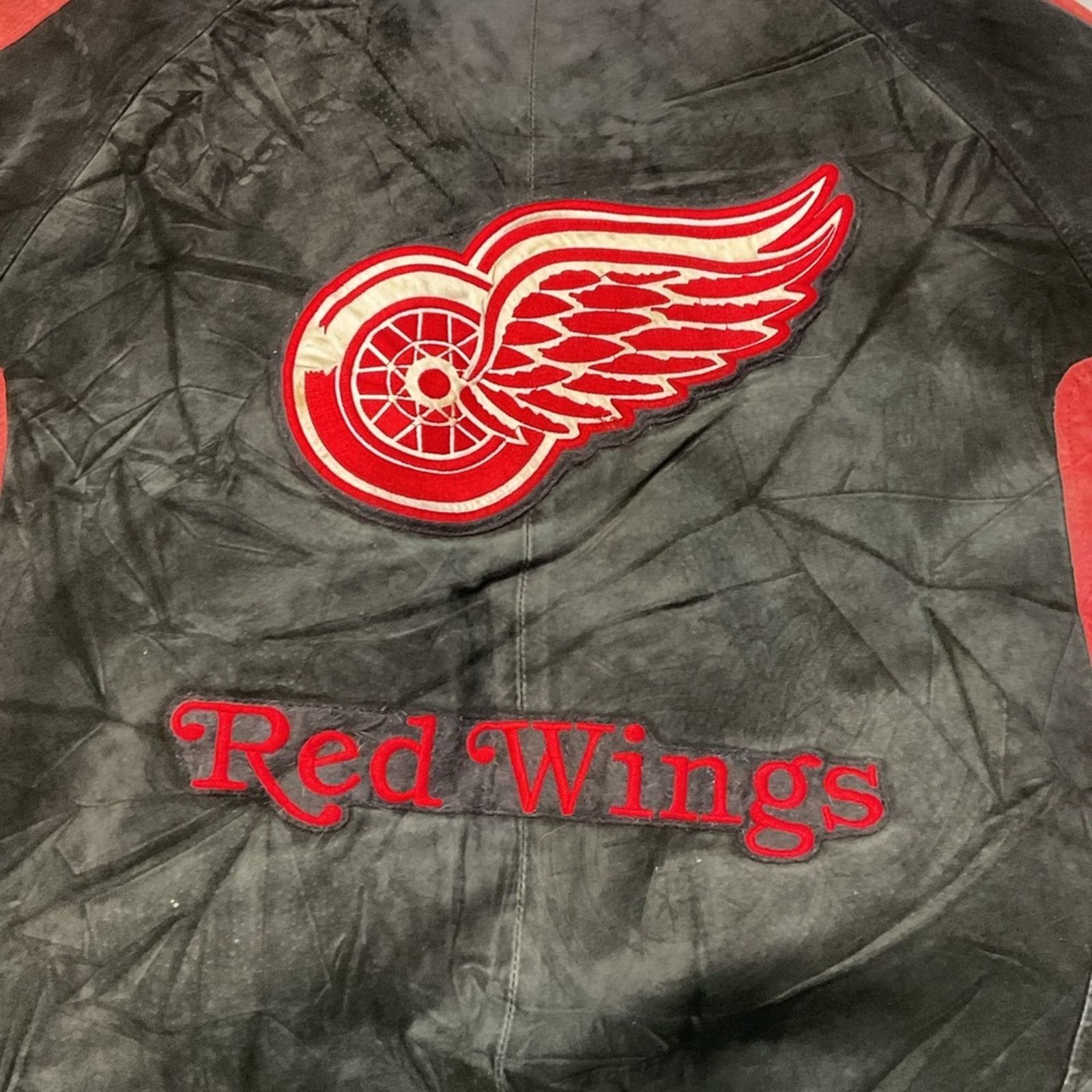 NHL Vintage 90’s NHL Red Wings Leather Jacket Size US XL / EU 56 / 4 - 4 Thumbnail