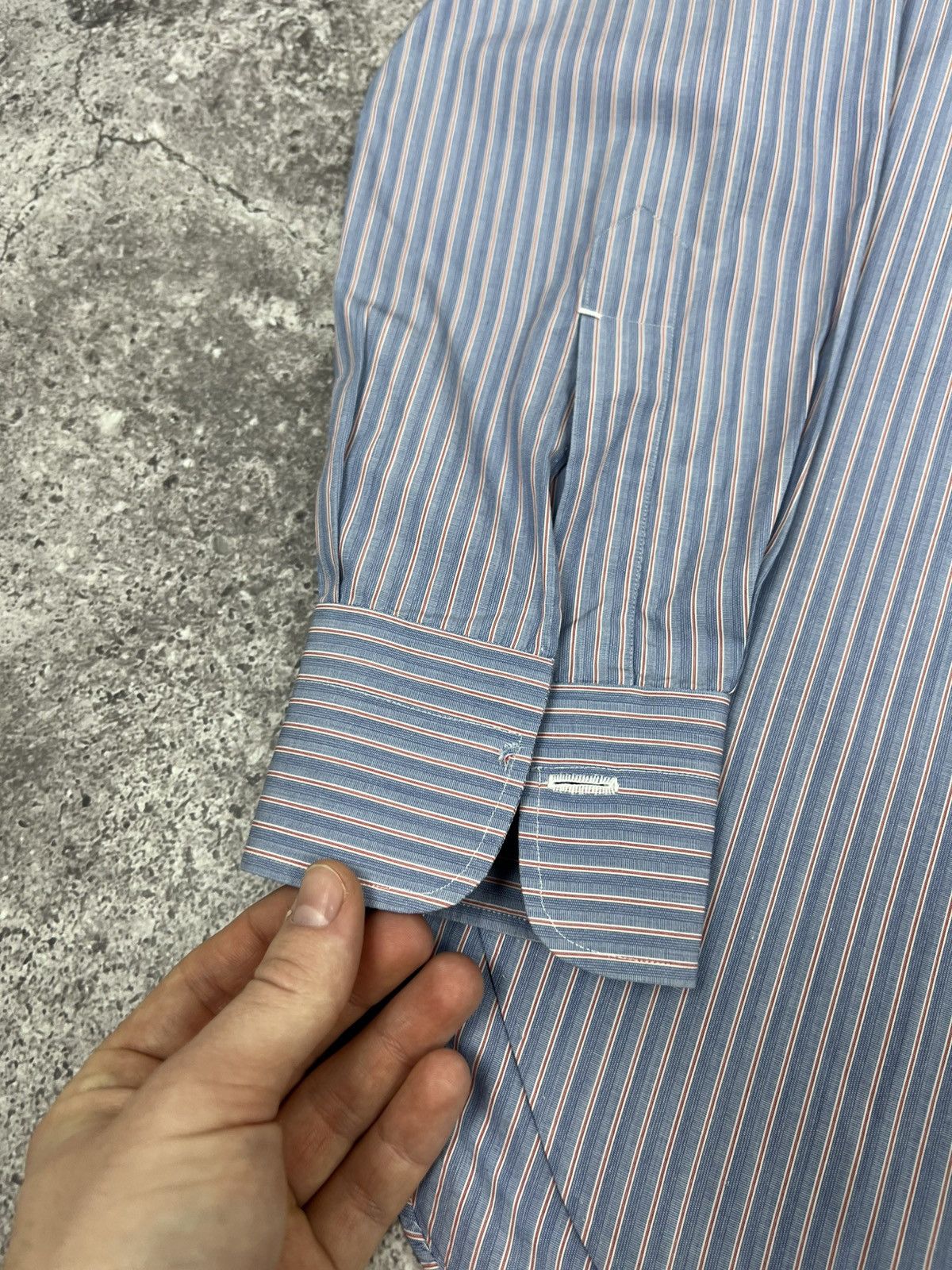 Kiton Kiton Napoli Dress Shirt Cotton Blue Size US L / EU 52-54 / 3 - 7 Thumbnail