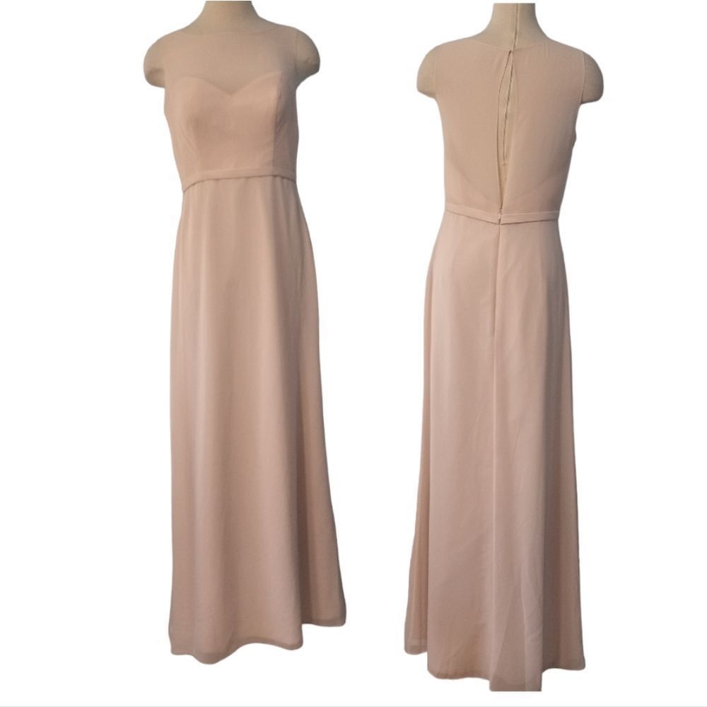 Other Symphony Of Venus Sheer Chiffon Covers Sweatheart Bodice Gown Blush Sze 12 Blush Size XL / US 12-14 / IT 48-50 - 1 Thumbnail