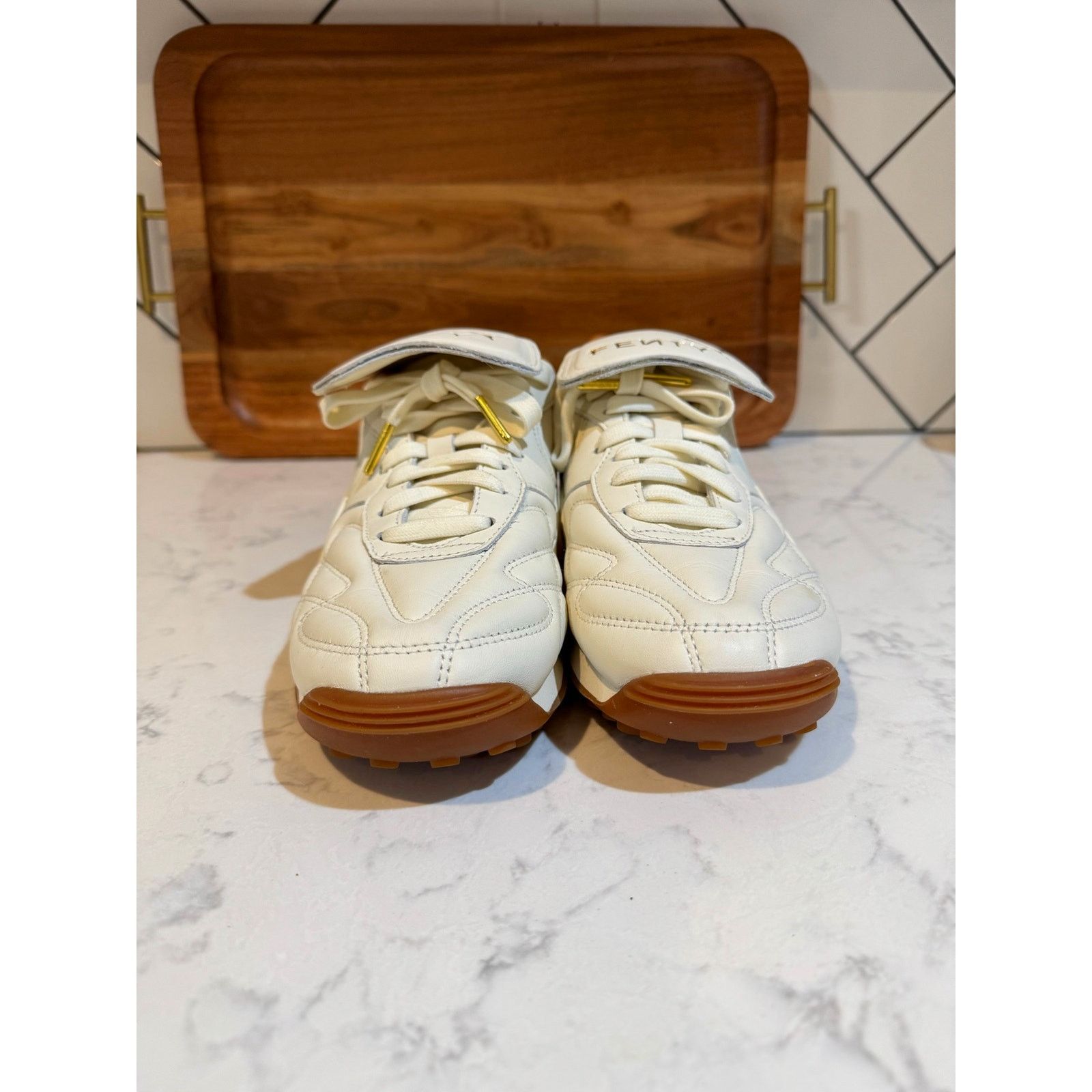 Fenty PUMA x Fenty Avanti Sneakers Cream White Leather size 9.5 Size US 9.5 / IT 39.5 - 3 Thumbnail