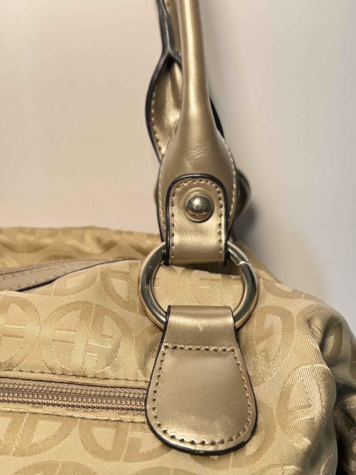 Giani Bernini Vintage Giani Bernini Gold Tan Monogram Handbag Size ONE SIZE - 18 Thumbnail
