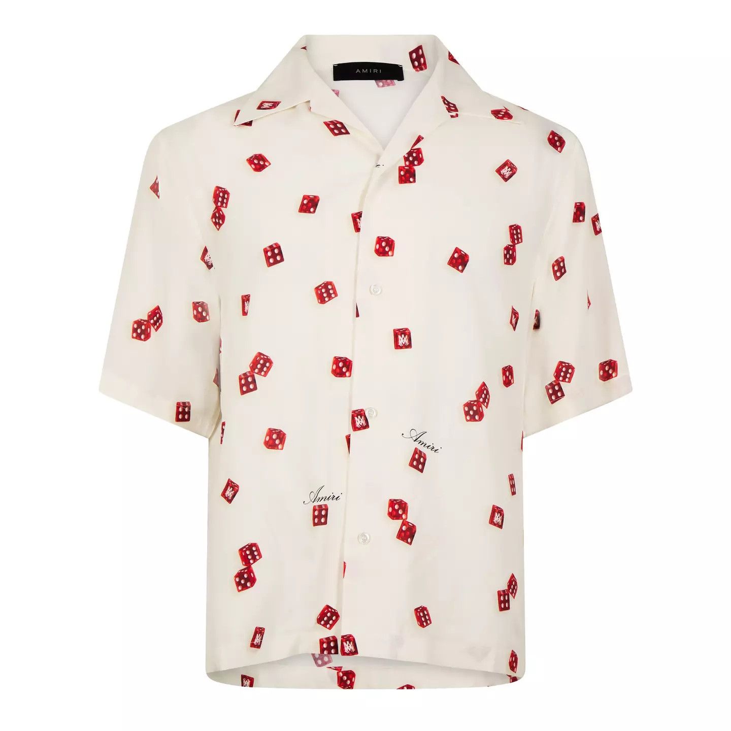 Amiri o1g2r1mq0426 Dice Bowling Shirt in Alabaster Size US M / EU 48-50 / 2 - 1 Thumbnail