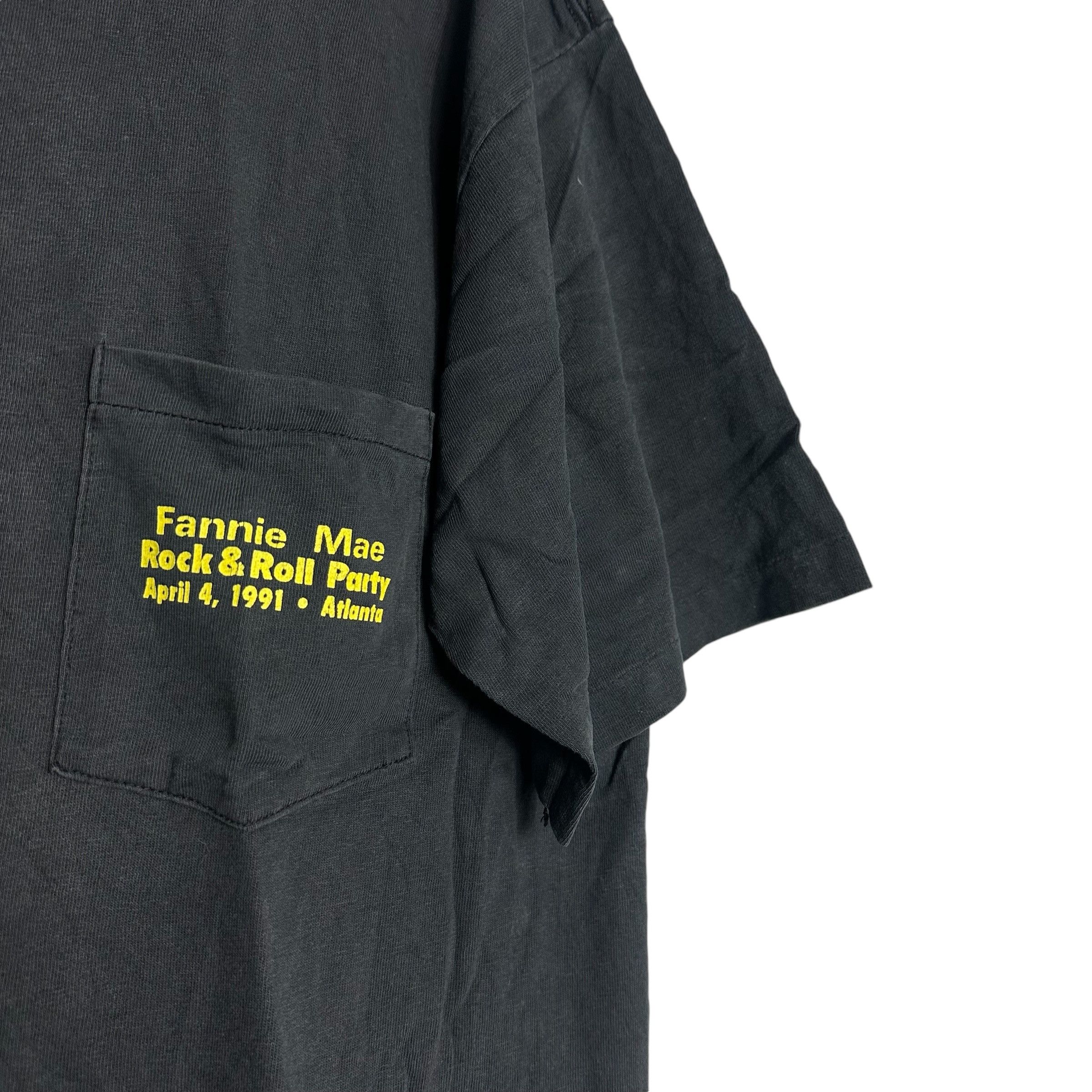 Alstyle 🔥RARE🔥Vintage FANNIE MAE Spell Out Single Pocket T-shirt Size US L / EU 52-54 / 3 - 4 Thumbnail