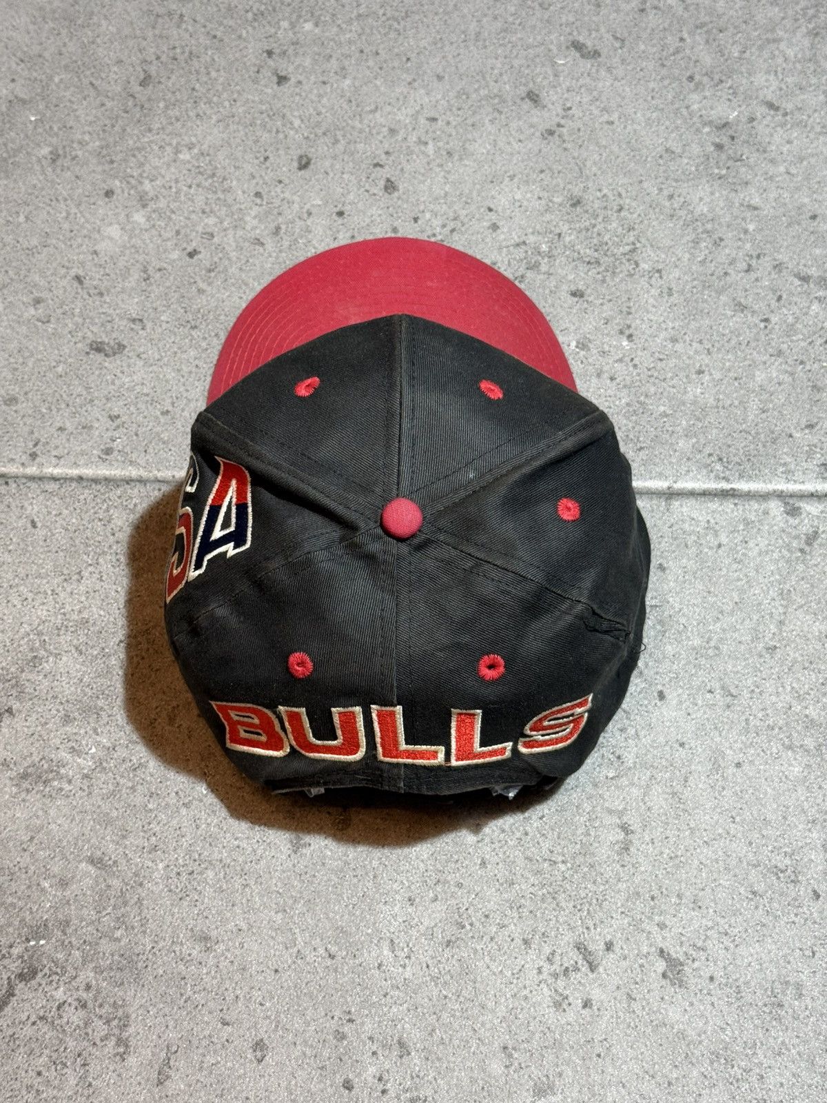 NBA Rare Hat Vintage Chicago Bulls NBA Snapback USA logo 90s Size ONE SIZE - 6 Thumbnail