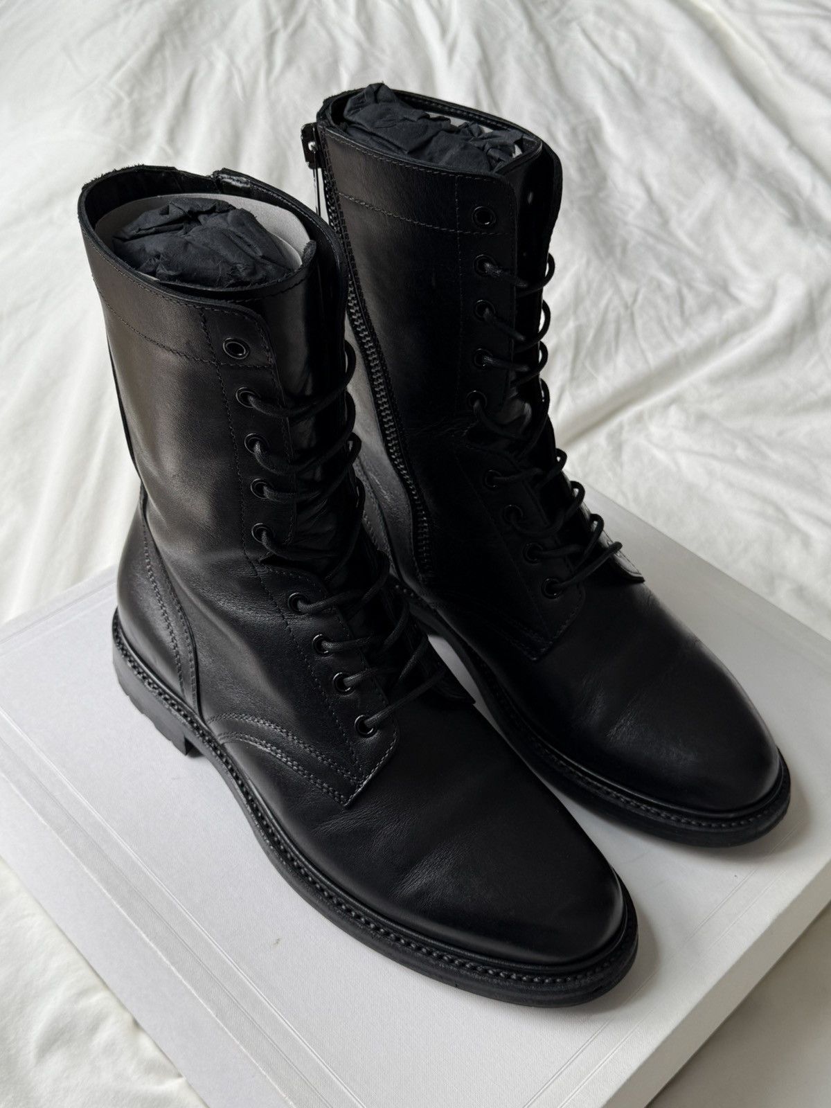 Celine × Hedi Slimane FW19 Ranger Lace Up Boots | Grailed