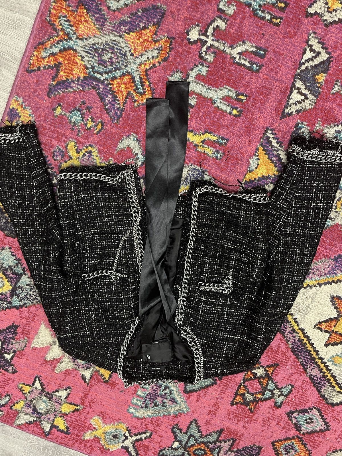 R13 Square Shoulder Tweed Jacket. Medium Size M / US 6-8 / IT 42-44 - 17 Thumbnail