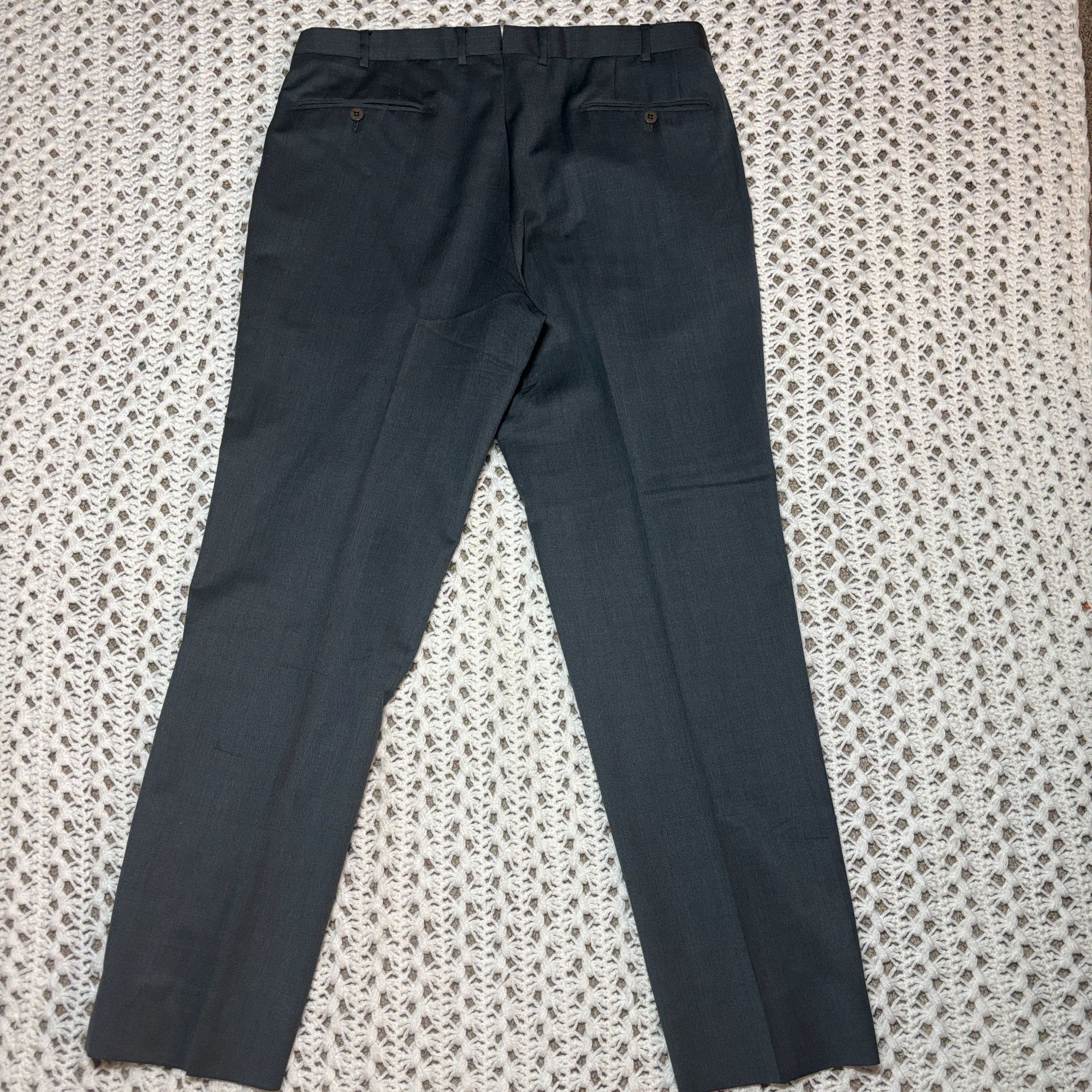 Ermenegildo Zegna Ermenegildo Zegna Mens Wool Micronsphere Gray Dress Pants Si Size 42R - 2 Thumbnail
