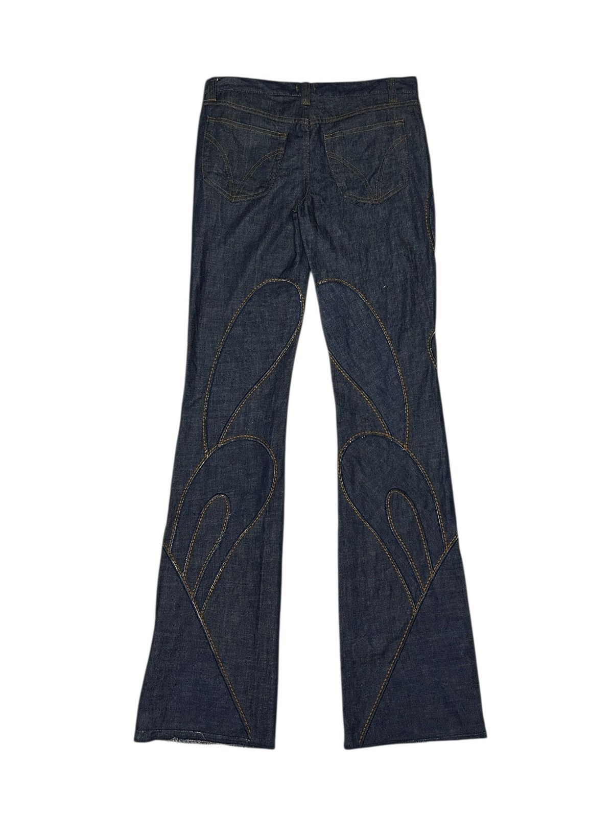 Dolce & Gabbana S/S 02 Butterfly Flared Denim Size 26" / US 2 / IT 38 - 9 Thumbnail