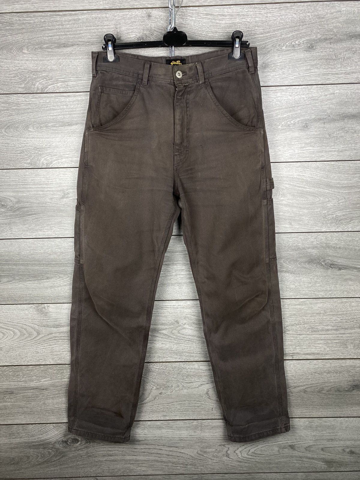 Stan Ray Vintage Faded Stan Ray Carpenter Brown Baggy Jeans Size US 31 - 1 Thumbnail