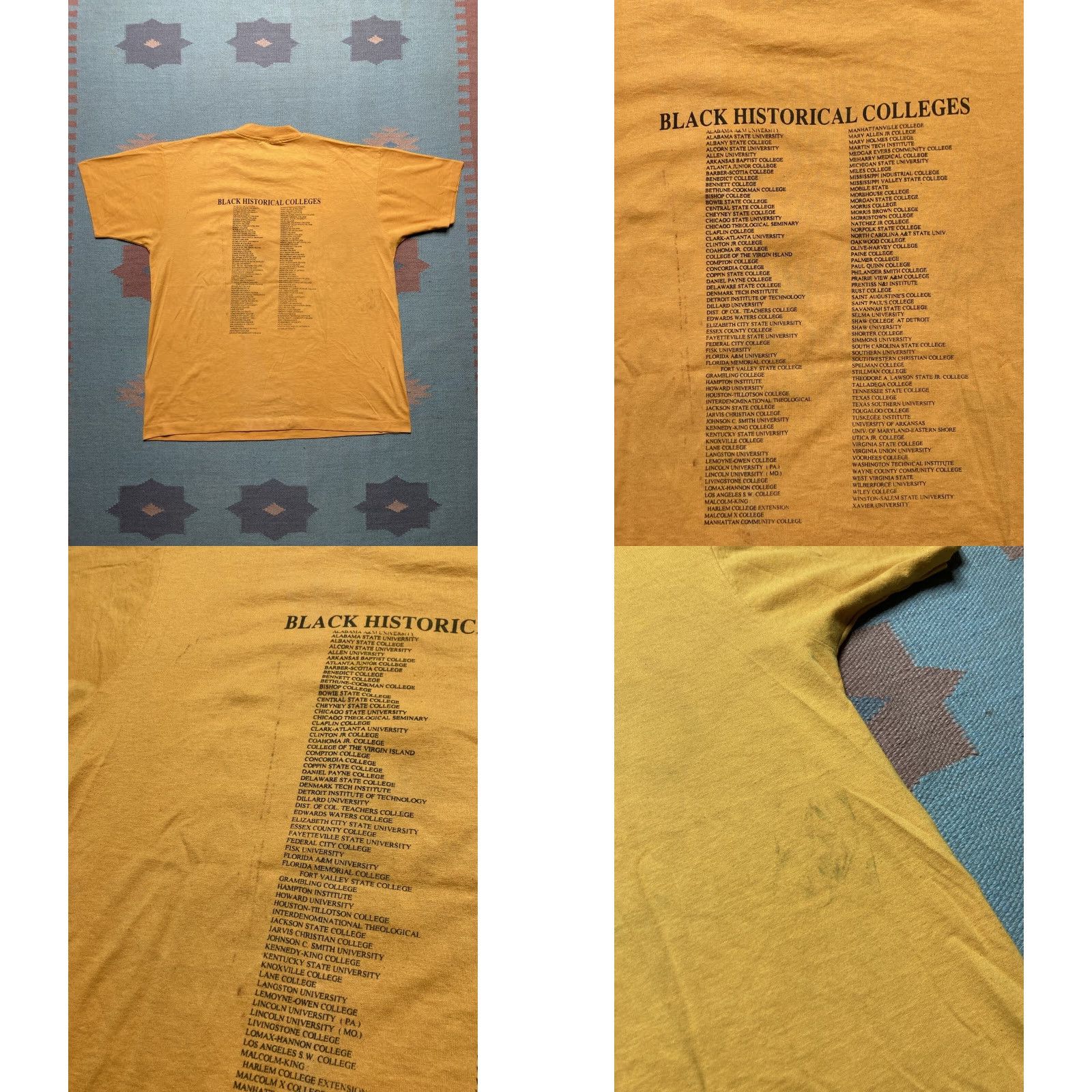 Fruit Of The Loom VINTAGE 90s T-shirt Historical Colleges Heritage Black XL Men Shirt Size US XL / EU 56 / 4 - 8 Thumbnail