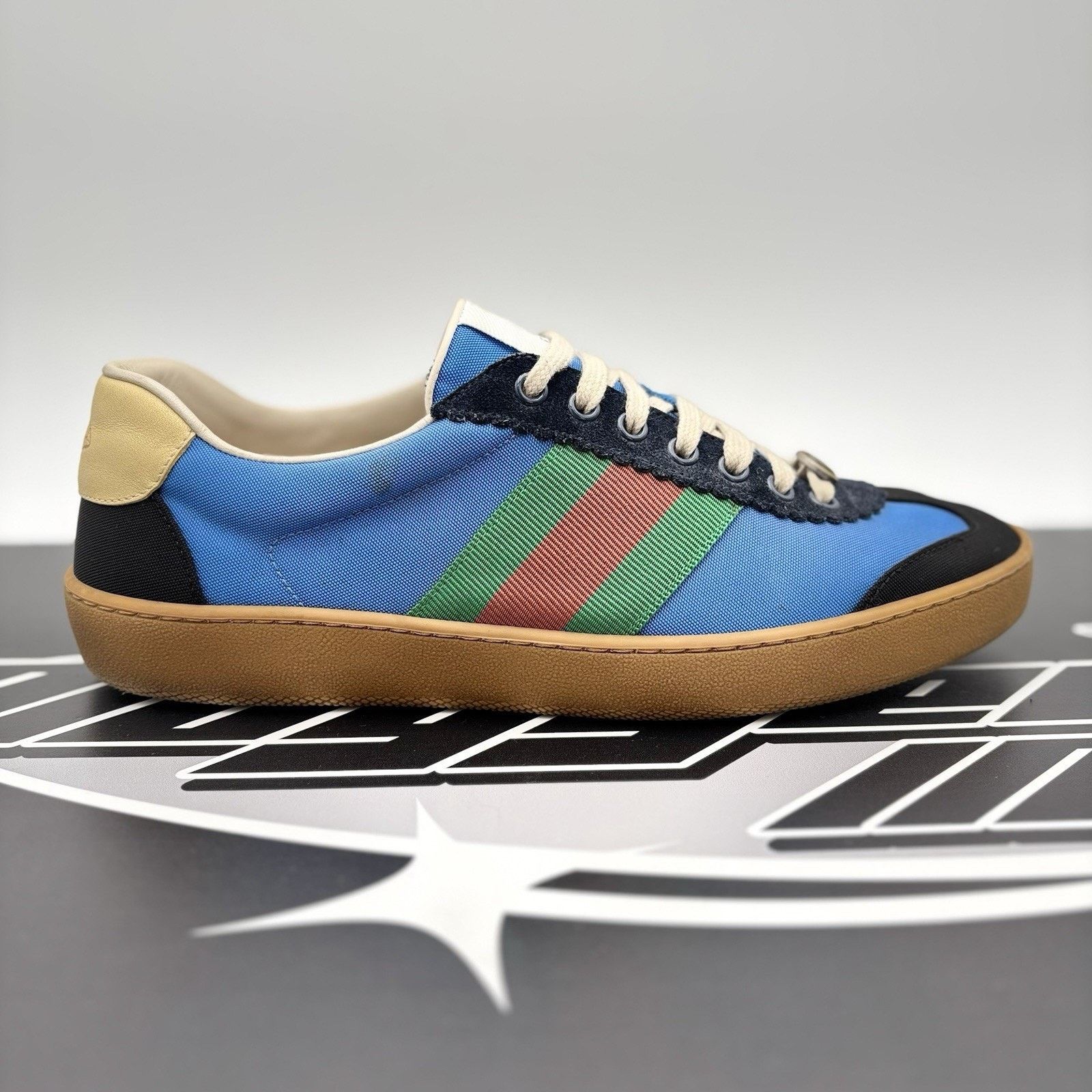 Gucci Gucci Web Accent Nylon ‘ Blue ‘ | GOOD CONDITION! Size US 8.5 / EU 41-42 - 2 Thumbnail