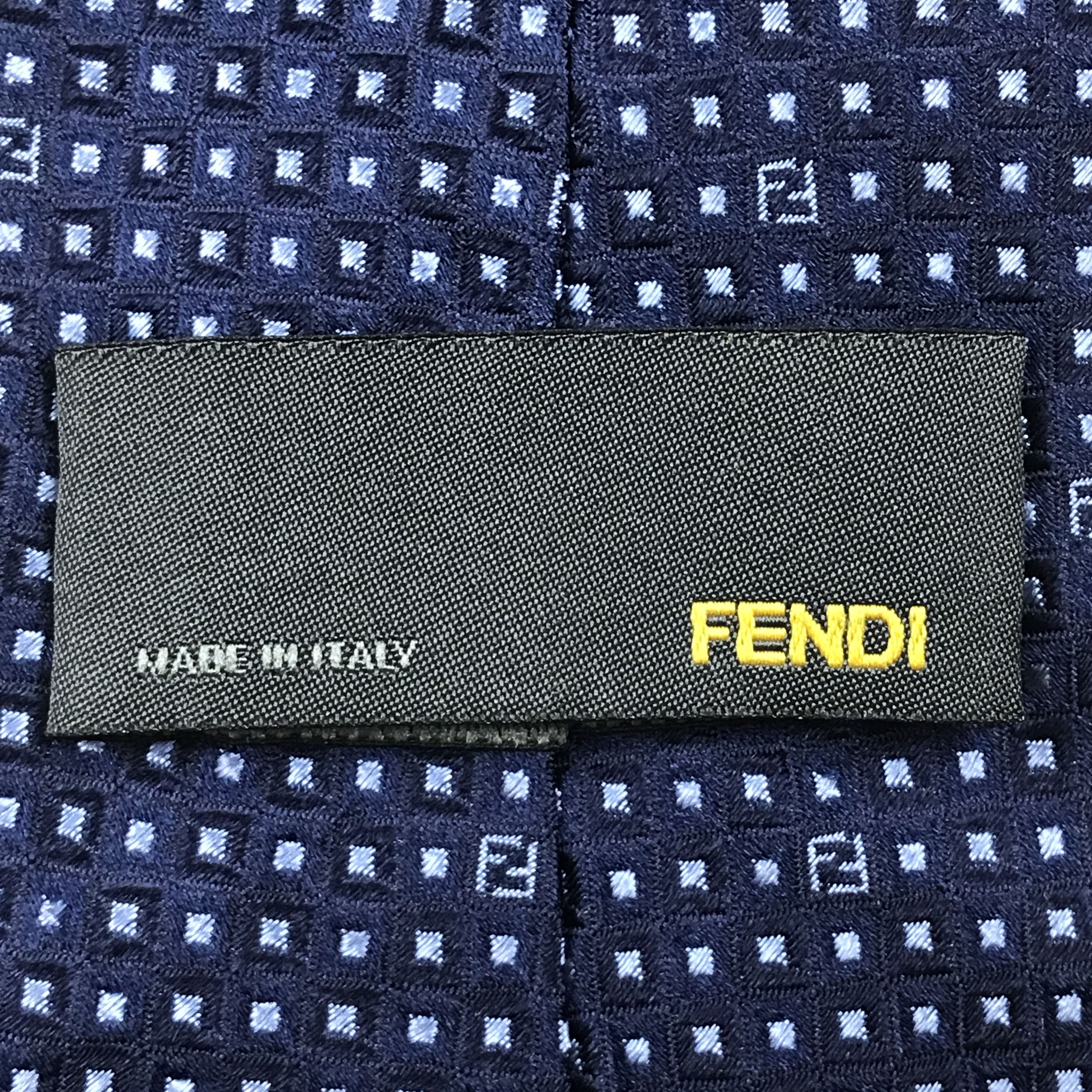 Fendi Vintage Fendi Monogram Silk Necktie Size ONE SIZE - 8 Thumbnail