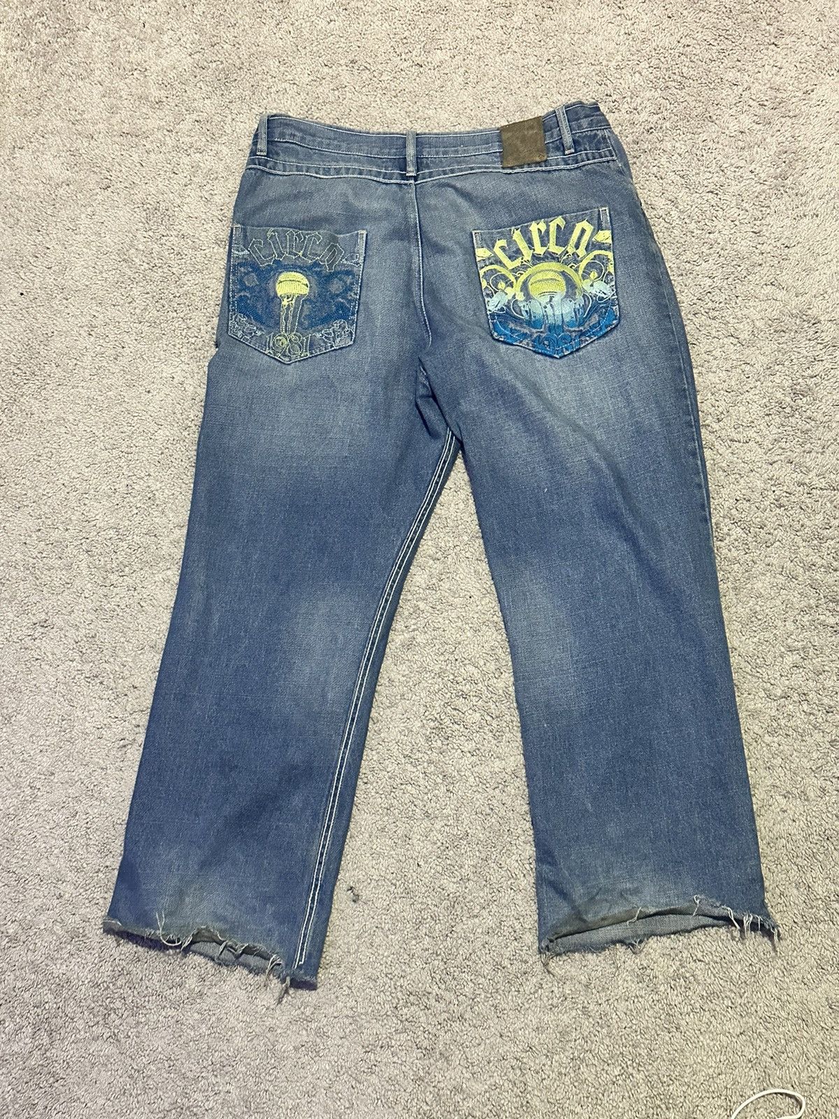 Other Town Blagg Embroidered Denim Jeans Size US 36 / EU 52 - 1 Thumbnail