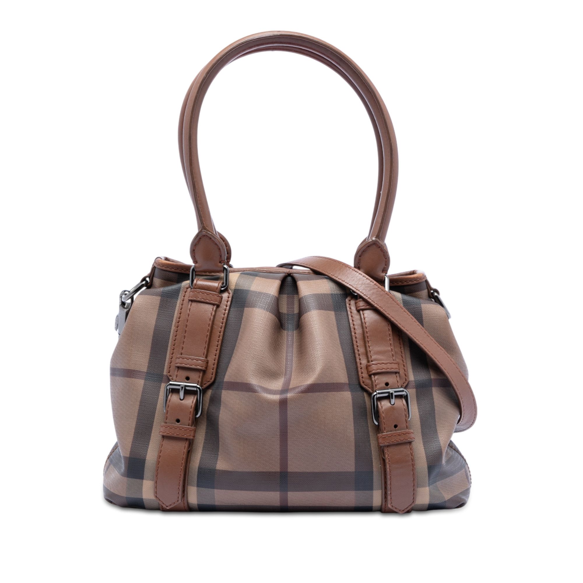 Burberry Burberry Smoke Check Coated Canvas Northfield Satchel Size ONE SIZE - 1 Thumbnail