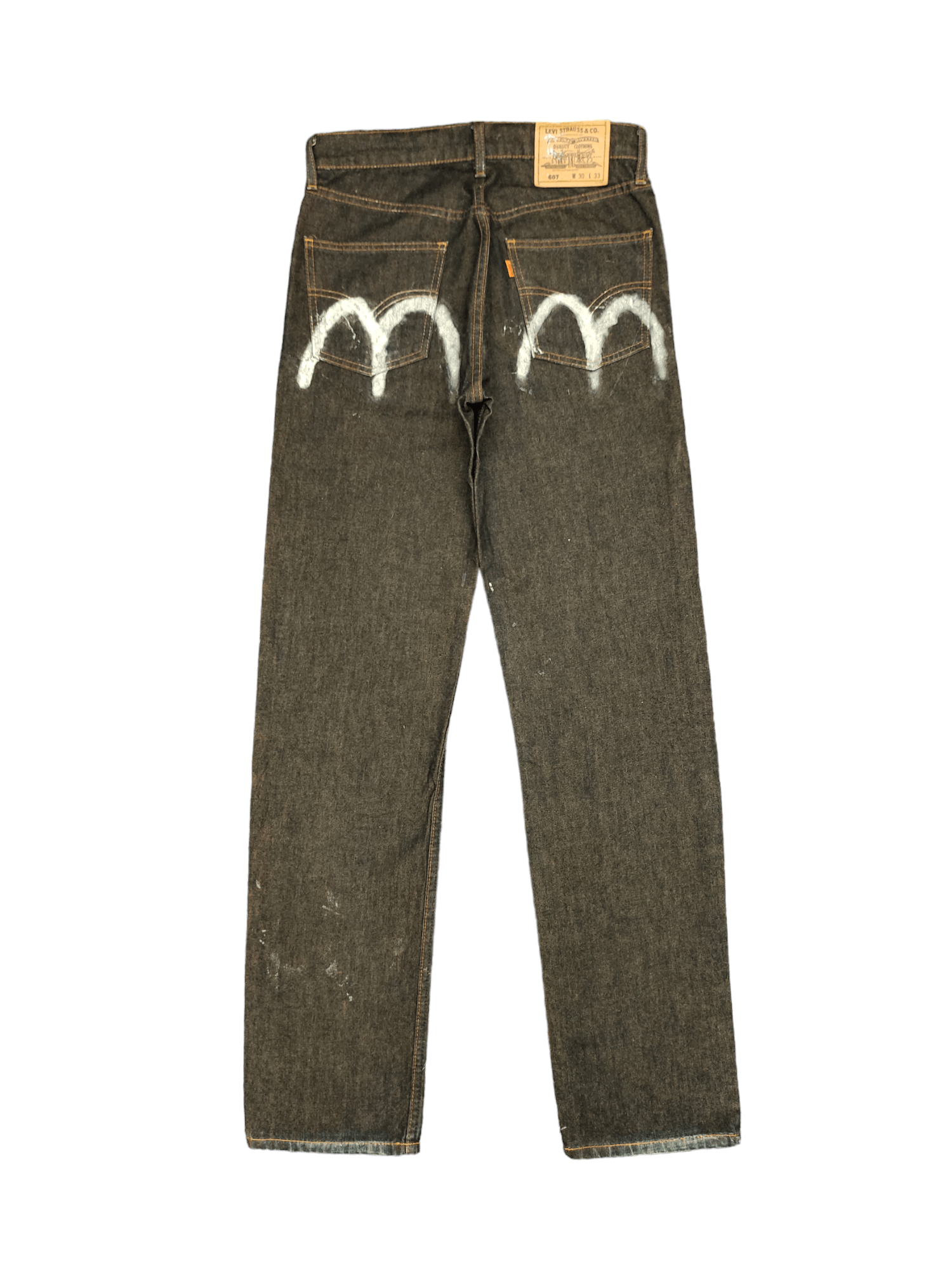 Levi's Rare Design Levis 607 Orange Tag Denim Y2k Streetwear Size US 29 - 8 Thumbnail