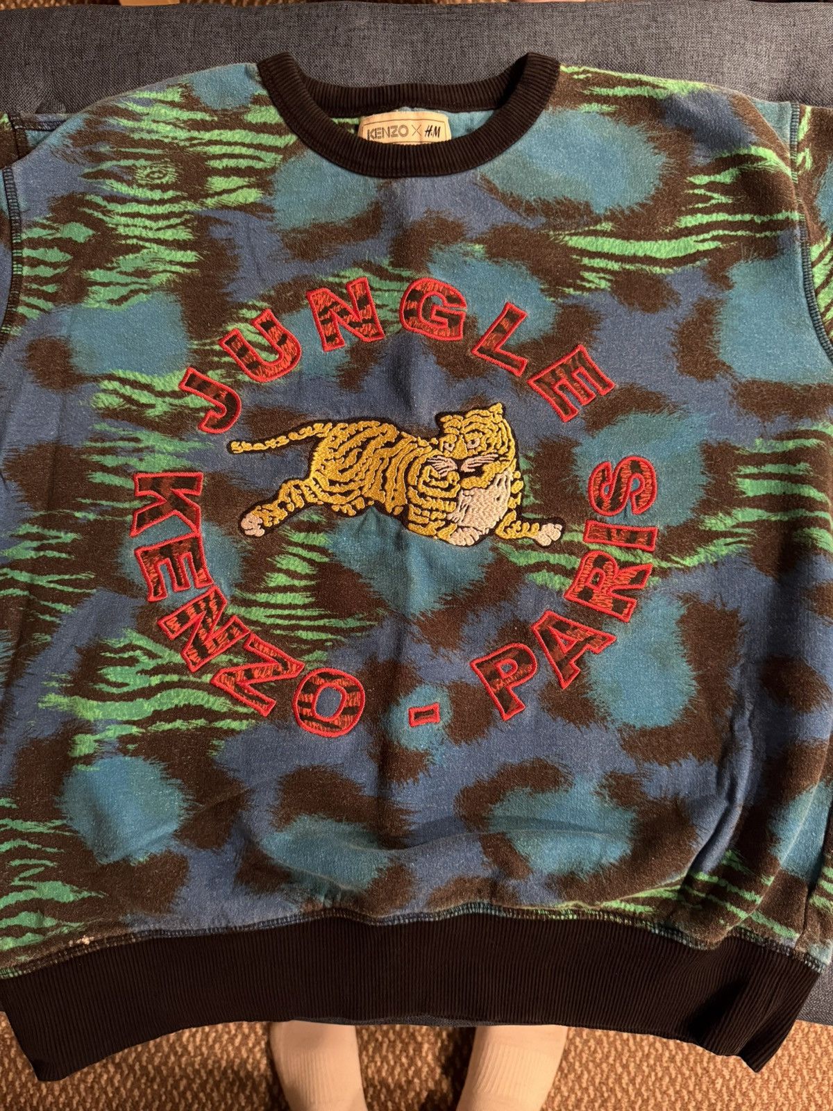 H&M × Kenzo Kenzo x H&M Jungle Paris Tiger Sweatshirt Size US L / EU 52-54 / 3 - 1 Thumbnail